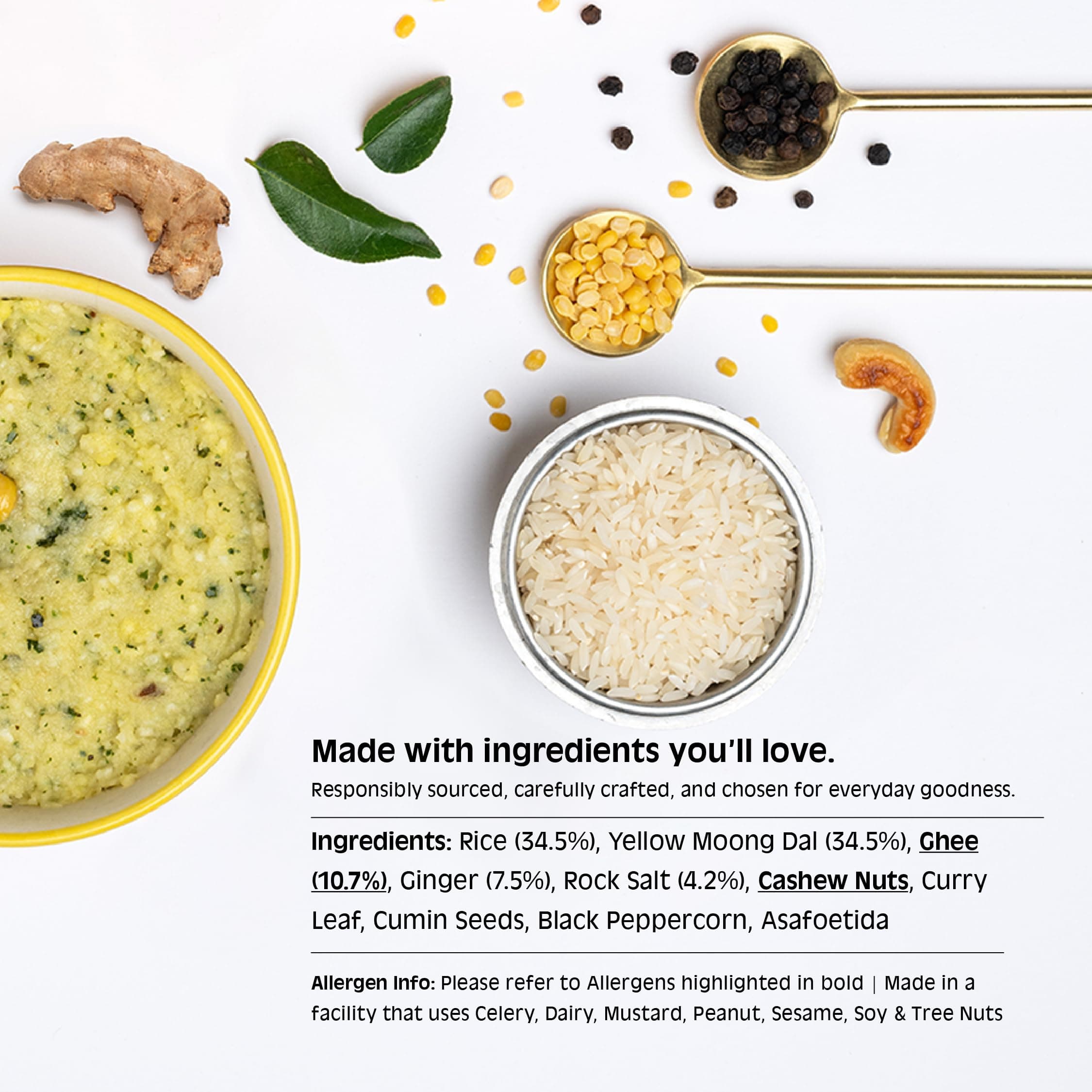 Chutnefy Ghee (Ven) Pongal (With Coconut Chutney & Sambar) | 95g Freeze-Dried Instant Meal | Just Add Hot Water to make a meal for 1 | 0% Preservatives or Additives — image 5