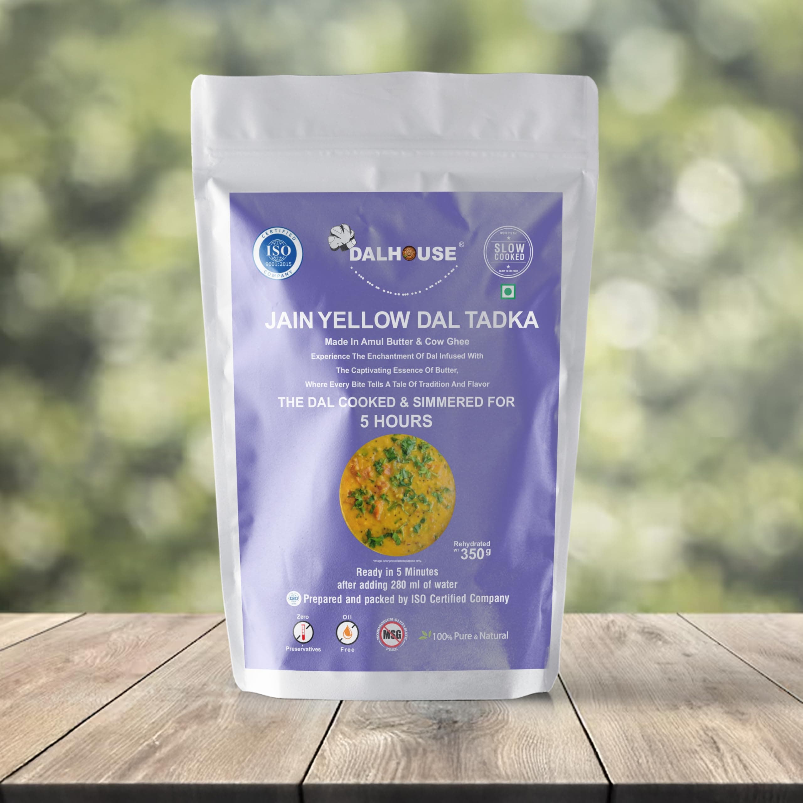 DALHOUSE Jain Yellow Dal Tadka — Ready to Eat | Just Heat and Eat | Pure Veg | Delicious Instant Meal | Home Cooked Taste | No Preservatives