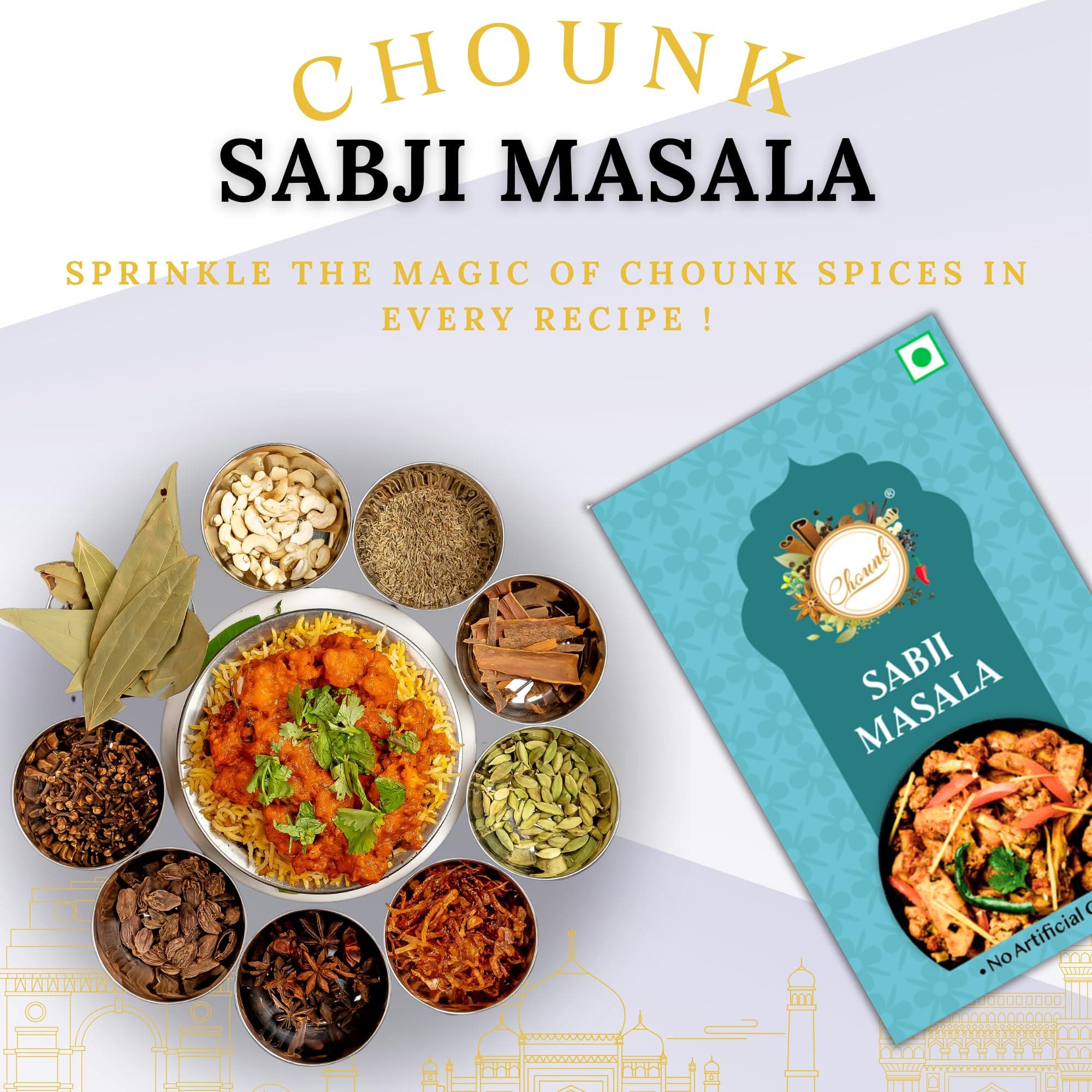 Chounk Sabji Masala -100G (Pack Of 2) | Make Home Recipe Like Restaurant | Blended Spices Mix | Healthy Delicious & Flavourful Cooking | No Artificial Flavours | No Preservatives | Ready Masala Powder — image 7