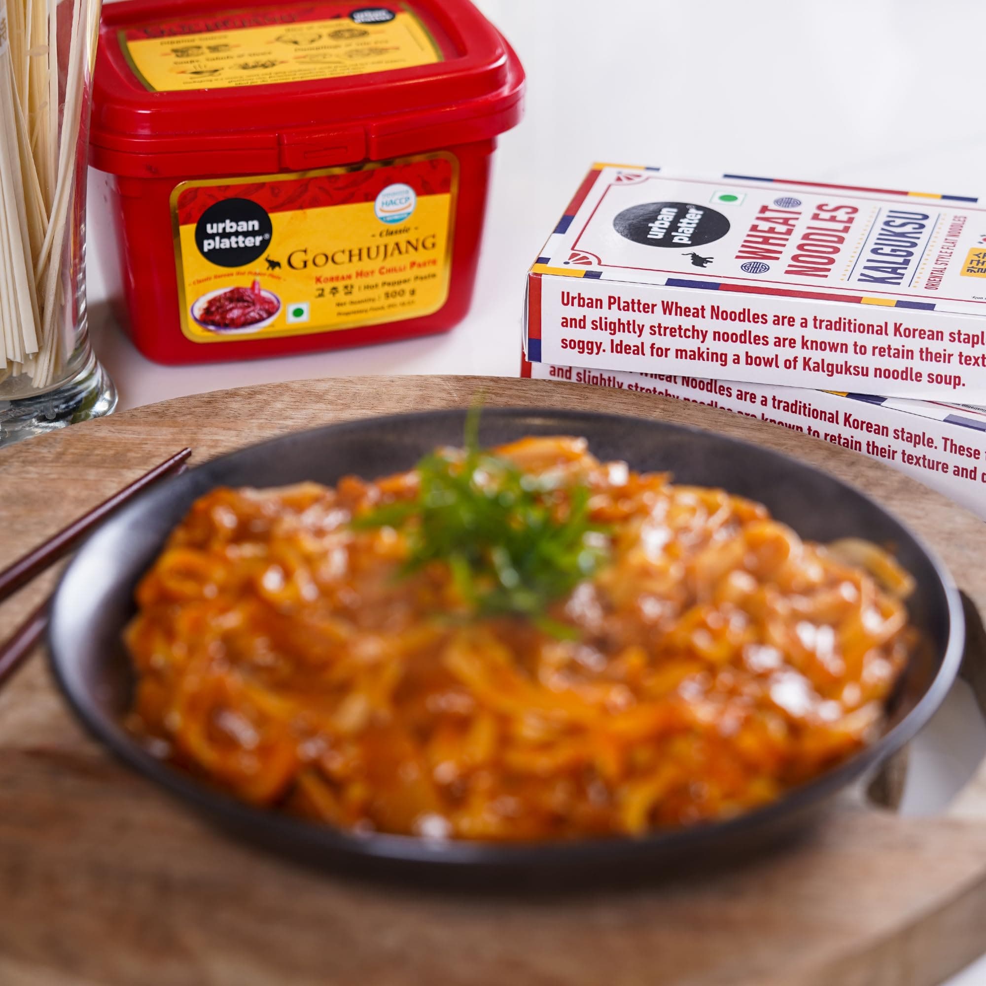 Urban Platter Kalguksu Wheat Noodles, 250g (Flat Korean Soup Noodles | Thick & Chewy Texture | Ideal for Brothy & Comfort Dishes) — image 7