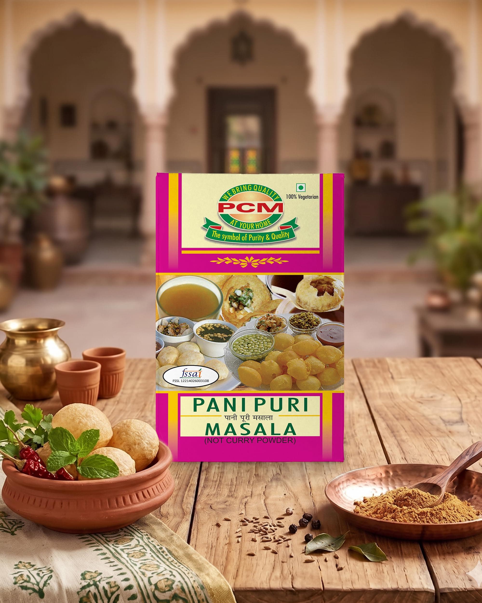 PCM Pani Puri Masala Powder - 100g | Tangy & Spicy Golgappa Pani Mix for Authentic Street-Style Taste — image 4