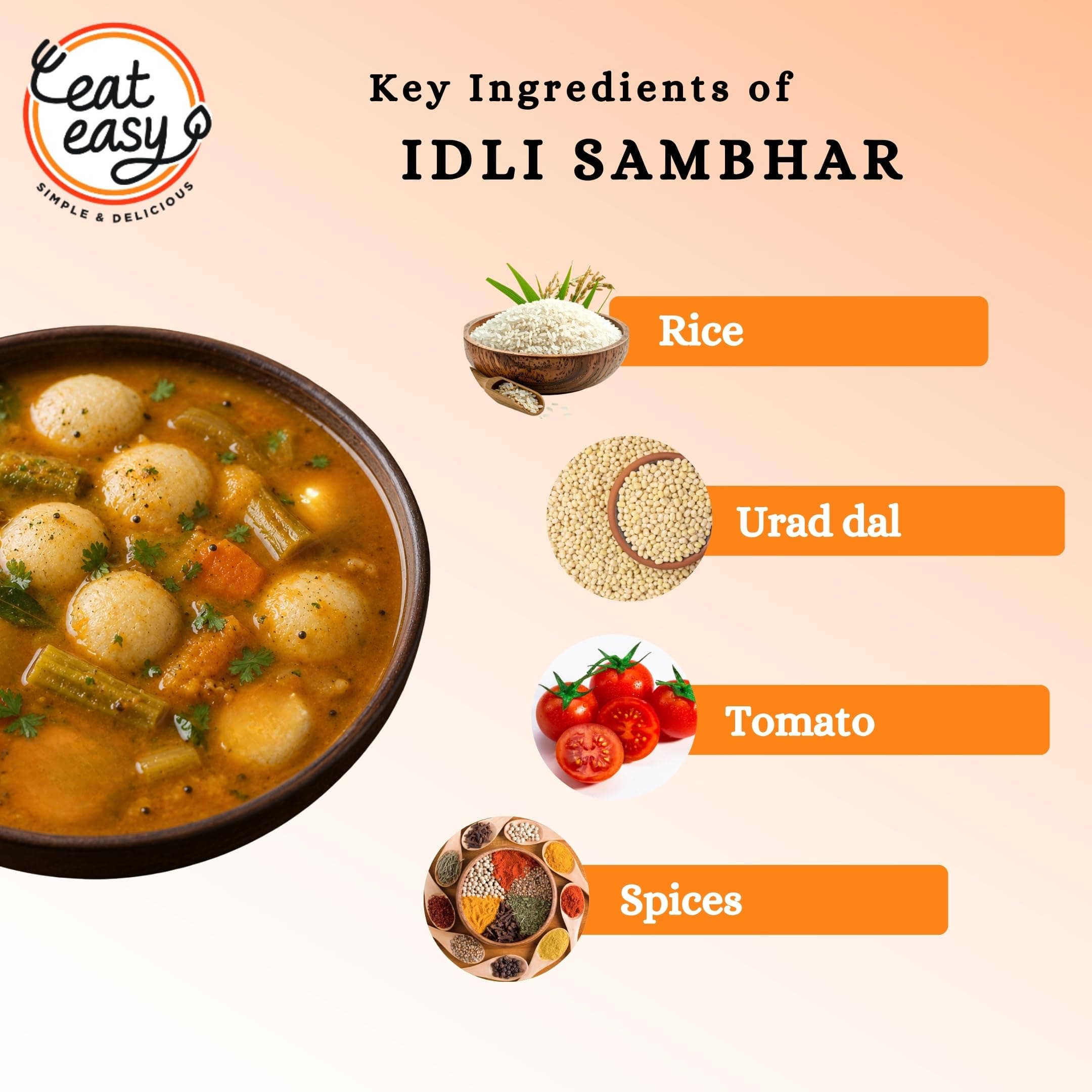 Eat Easy Instant Idli Sambar- 80gm (Pack of 2) | Freeze Dried South Indian Meal | Made with Rice Idli, Urad Dal & Authentic Sambar | Just Add Hot Water — image 5