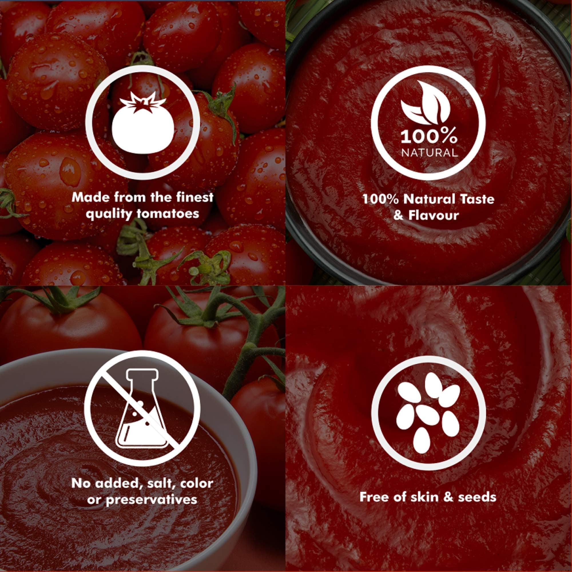 Dabur Hommade Tomato Puree : Made from 100% Ripe Tomatoes with No Added preservatives - 200 gm — image 5