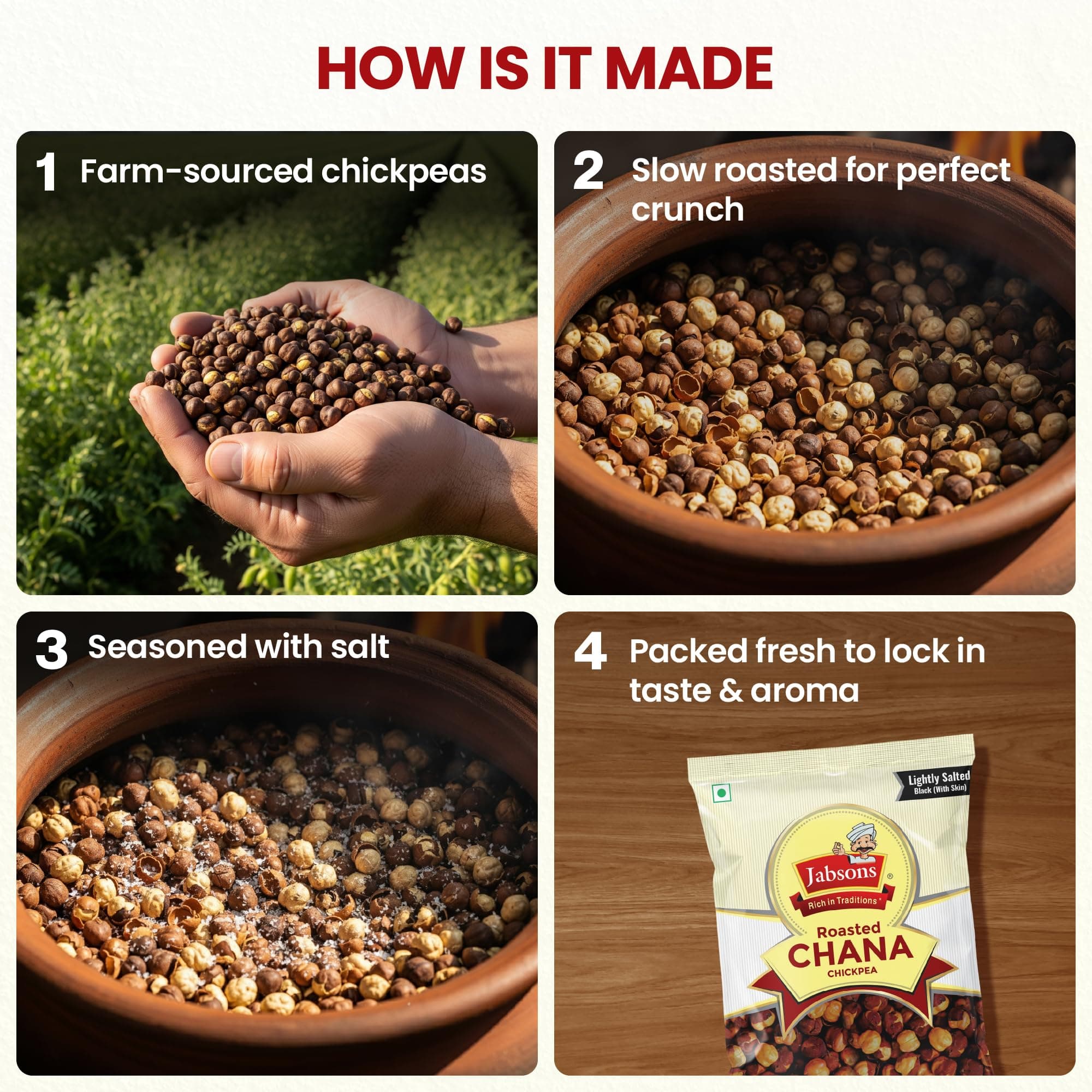 Jabsons Roasted Chana Mahabaleshwar Black, 200 gm|100% roast | No Onion No Garlic | Desi Roasted Chana Namkeen Snacks Gluten-Free | Crunchy Protein Snacks Bhuna Chickpea Ready to Eat Salted (Pack of 9) — image 7