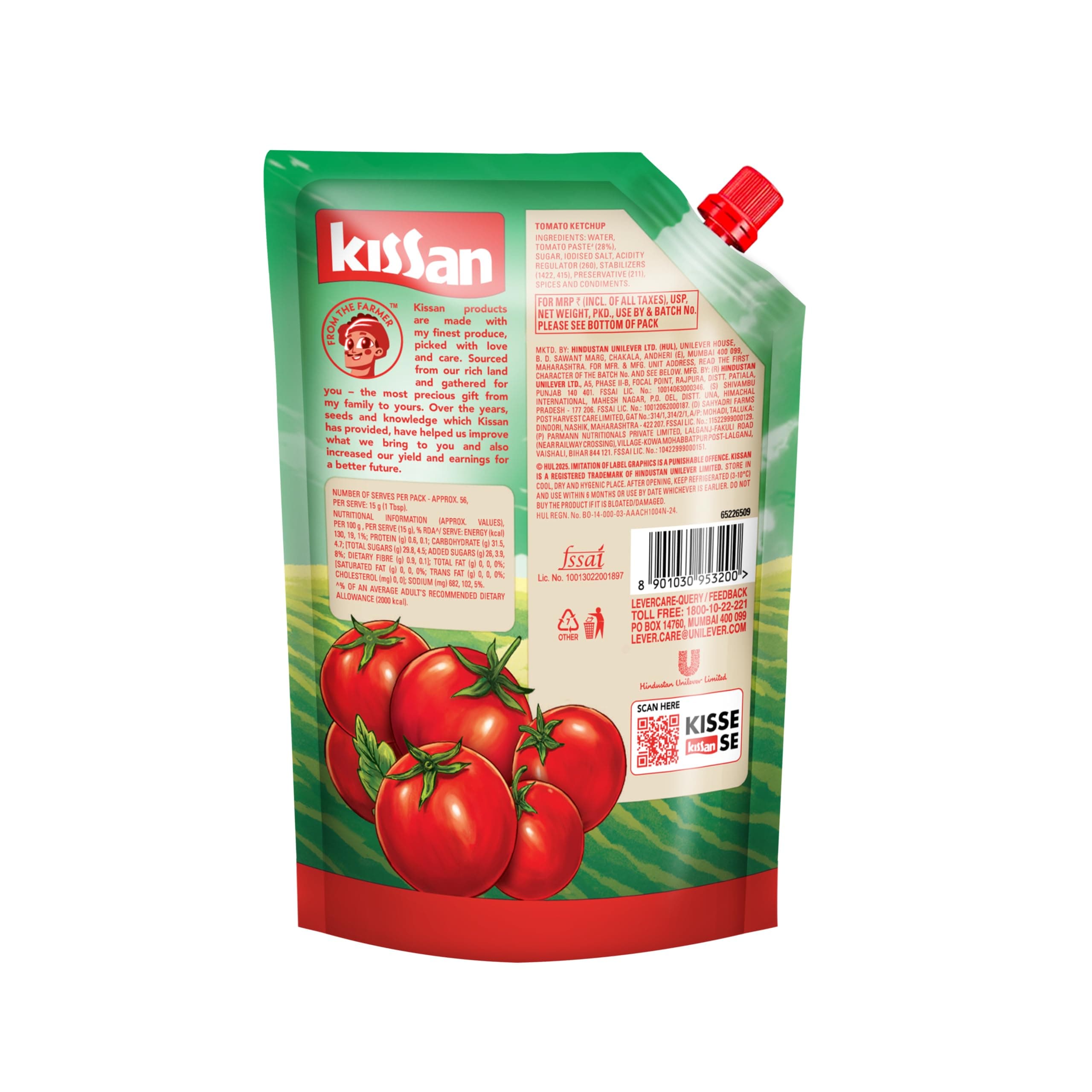 Kissan No-Onion No-Garlic Tomato Sauce, 850g / 900g / 950g (Weight May Vary) — image 3