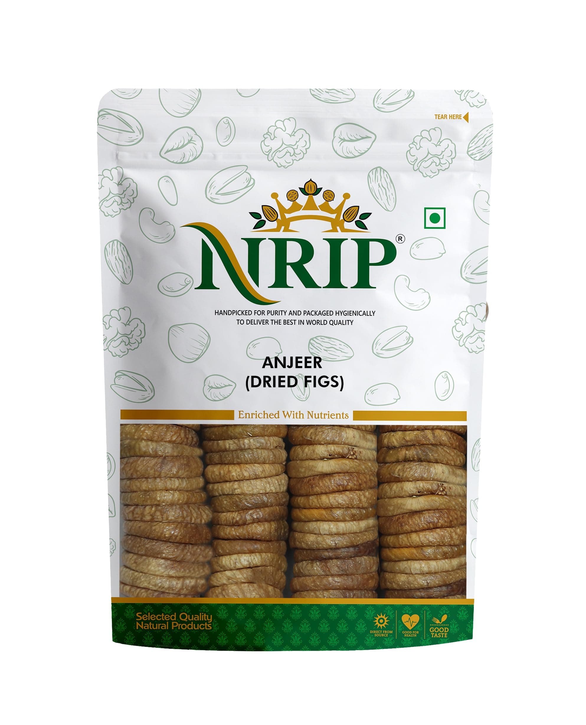 NRIP Premium Dried Afghani Anjeer 200g I Low in Fat | Dry Fruits in Fresh | Healthy Snacks I Rich Source of Vitamins Dietary Fiber | Dry Figs