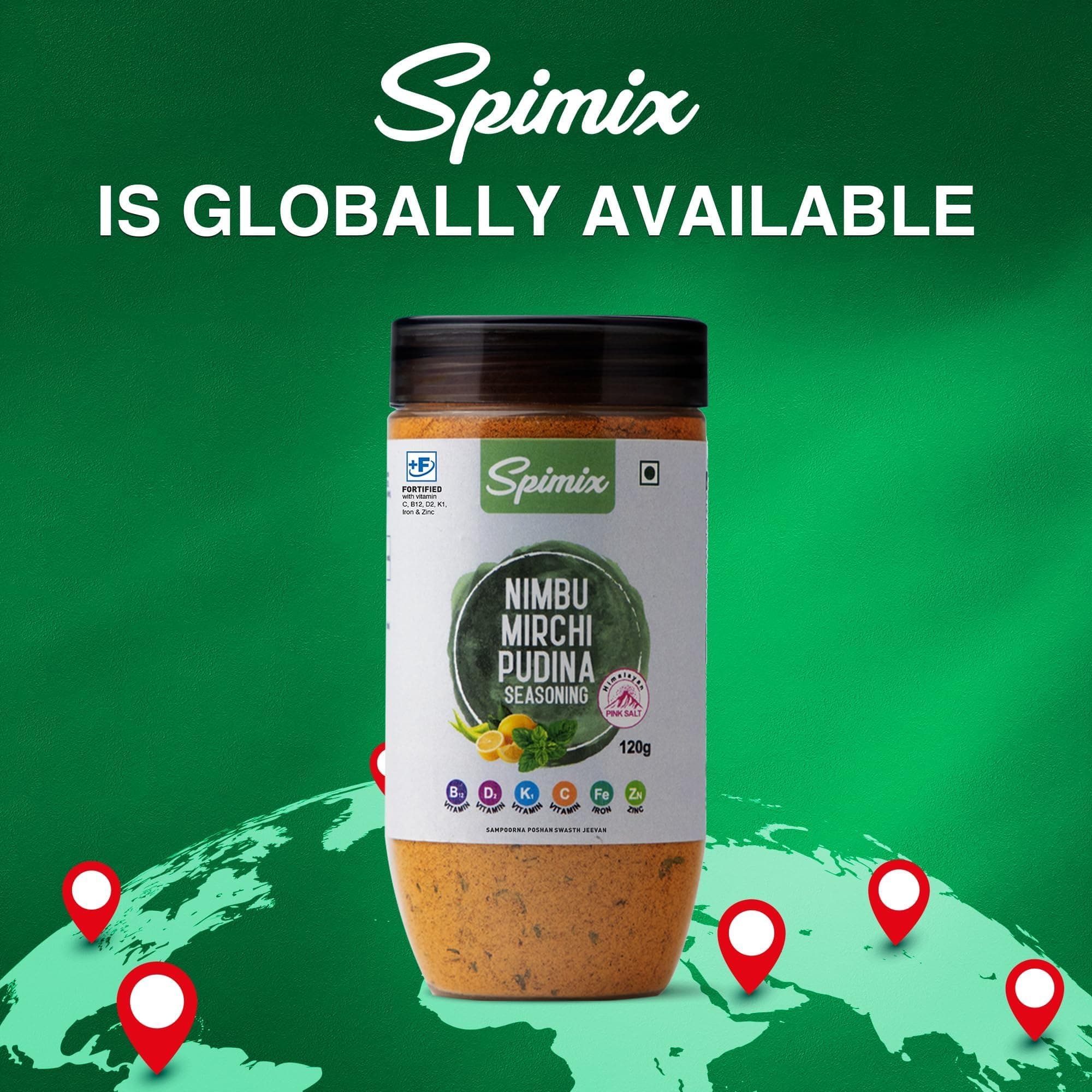 SPIMIX Nimbu Mirch Pudhina Seasoning | Tangy & Spicy Masala | 120g | Sprinkle on Chaat, Salads & Raita | For Grilled Fish, Lemon Chicken & Eggs | Himalayan Pink Salt | US FDA Approved — image 5
