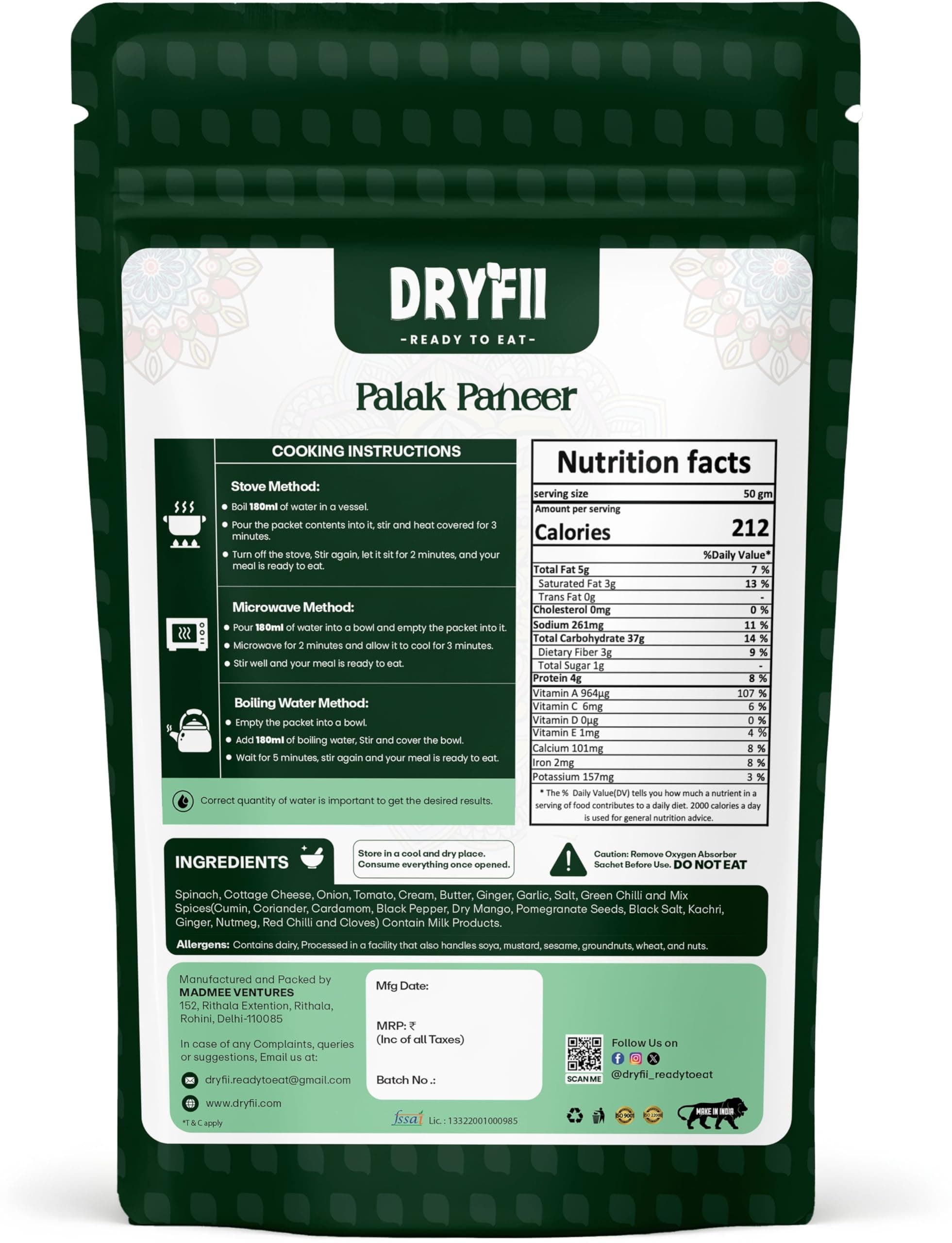 Dryfii Ready-to-Eat Chapati (6 Pcs | 1 Pack) with Jain Idli Sambhar | No Onion No Garlic Sattvic Meal | Healthy South Indian Combo | Instant Travel Food Pack | Pure Vegetarian — image 2