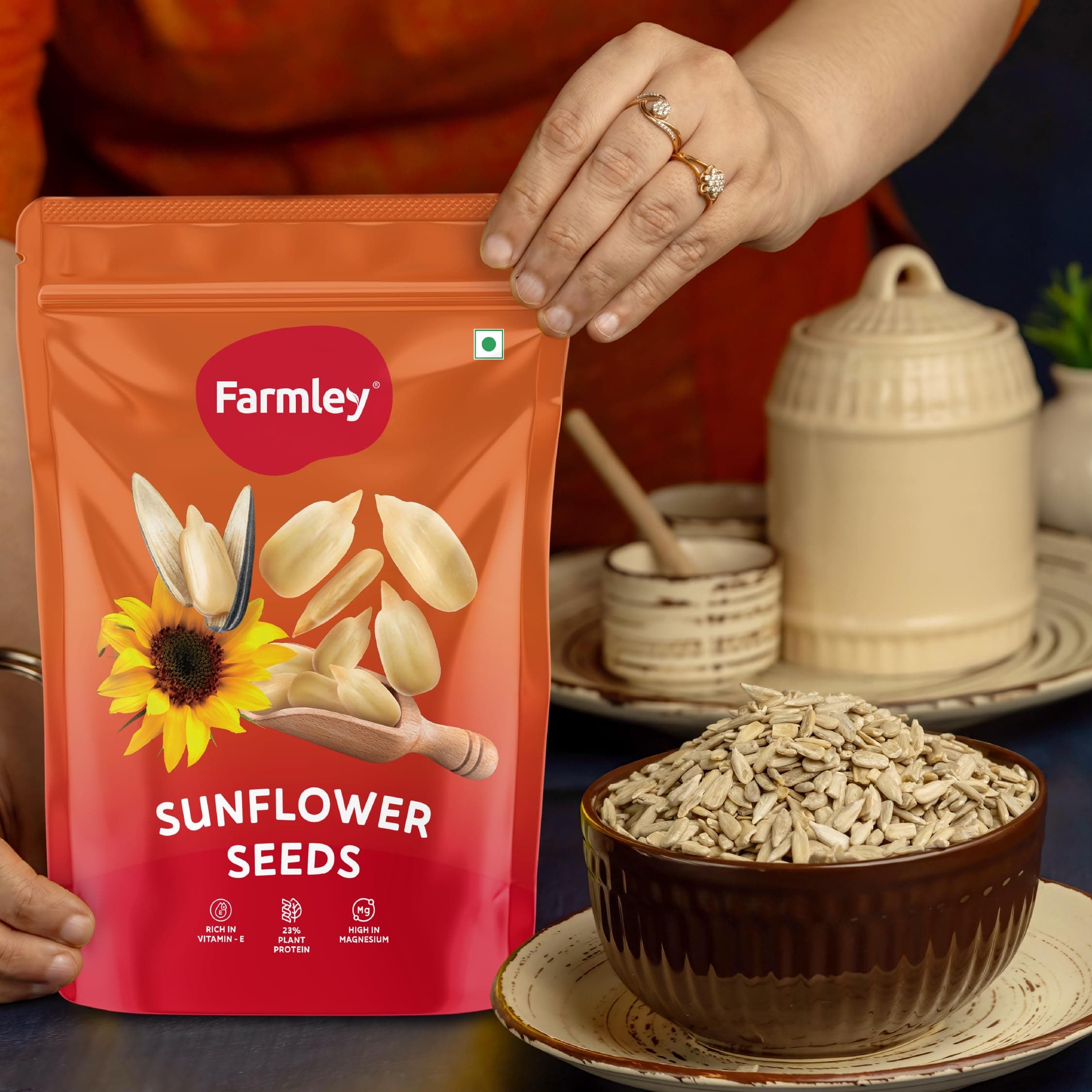Farmley Edible Seeds Combo 400 g | Chia Seed + Sunflower Seed + Pumpkin Seed I Superfood Mix for Healthy Eating | Rich in Protein & Fiber (200g, each) (Pack of 2) — image 10