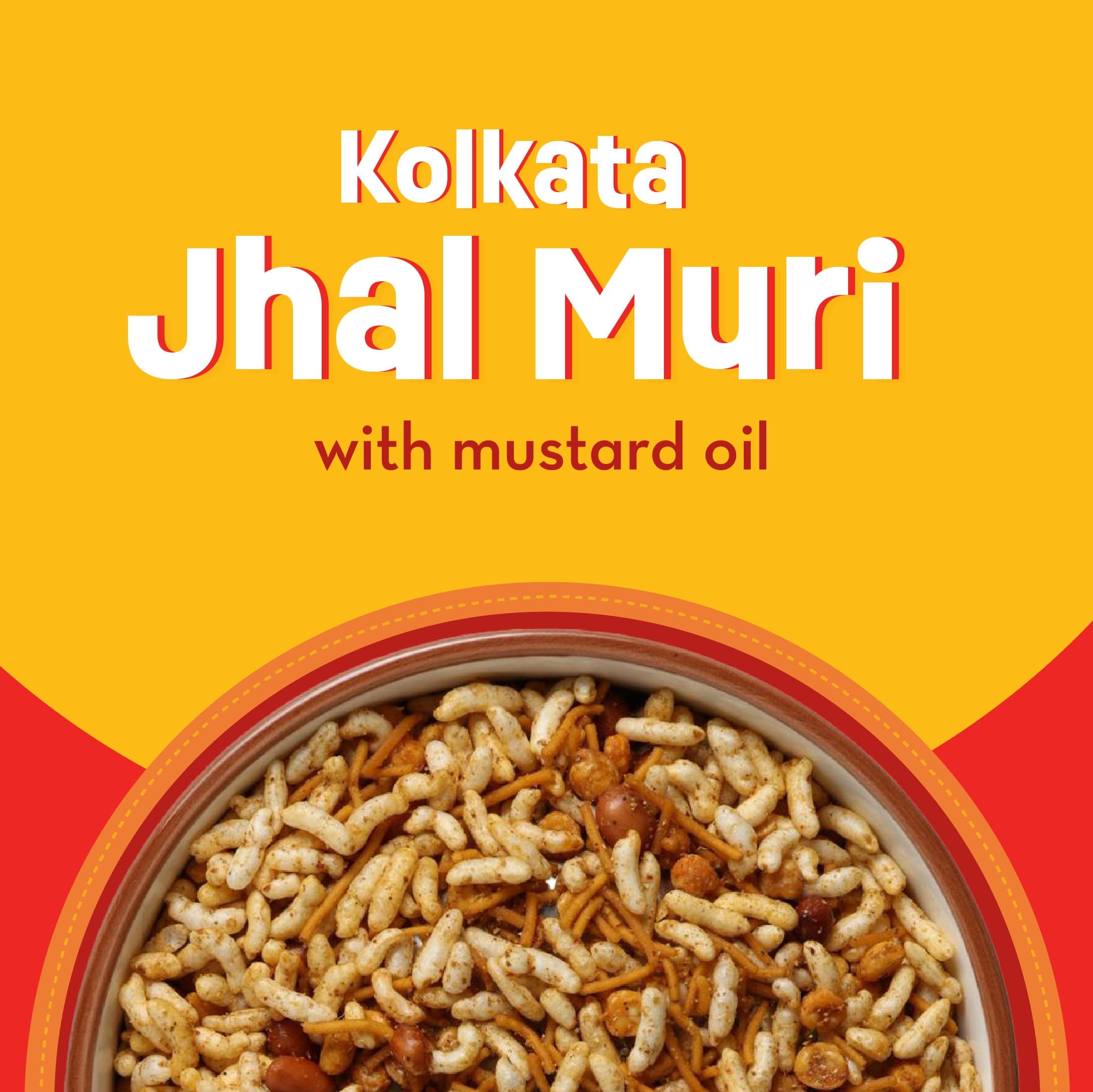 GO DESi Kolkata Jhalmuri Bhel, No Palm oil 100 grams pack of 2 — image 6