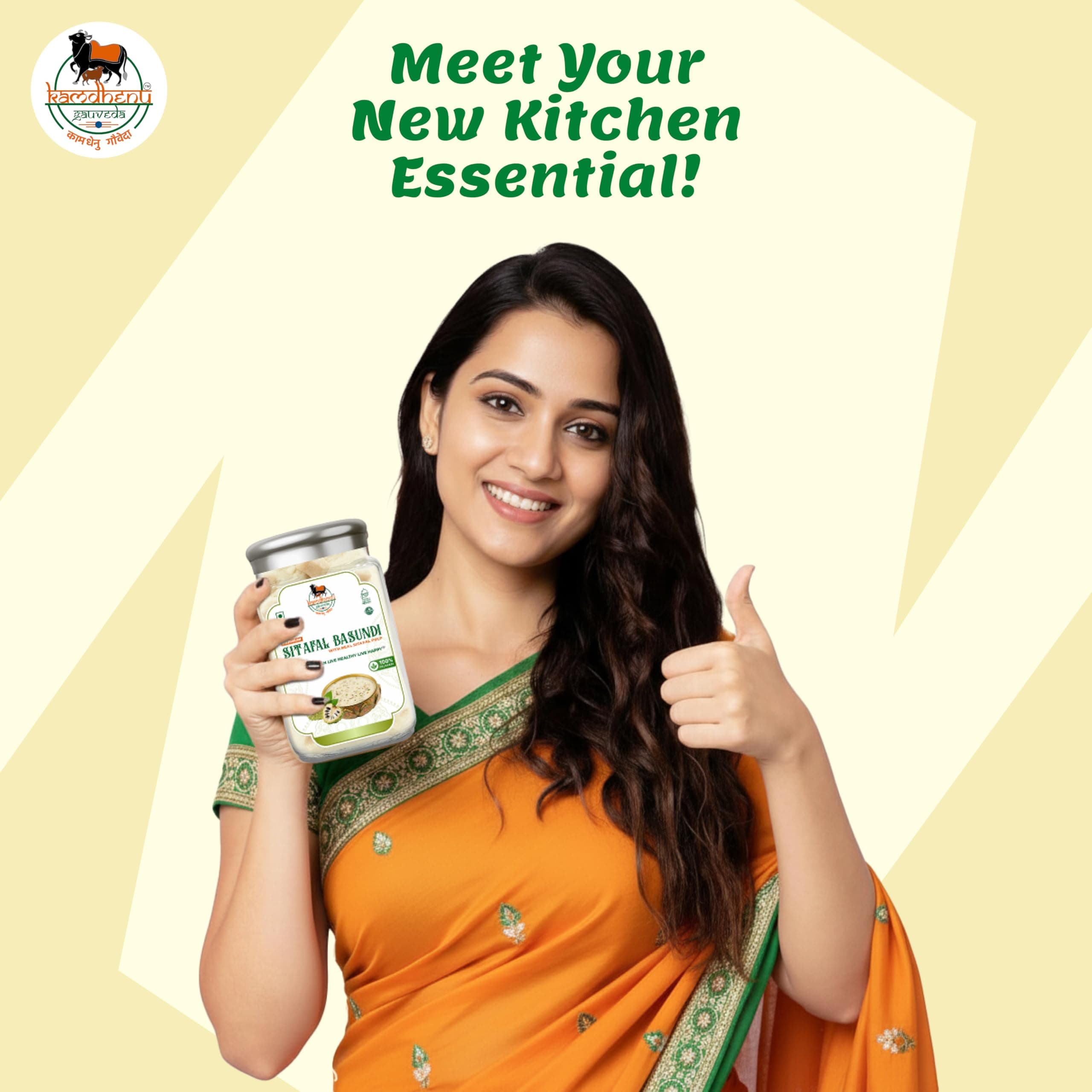 Kamdhenu Premium Sitafal Basundi | Falahari Dessert with Real Custard Apple Pulp | Divine Fasting Delight | Ready to Eat | No Preservatives | Pure Jain | Vagitrain | Vegan | Lab Tested | Energic & Healthy | Premium Organic Glass Bottle ! No Use Plastic ! (200g Pack Of 1) — image 6