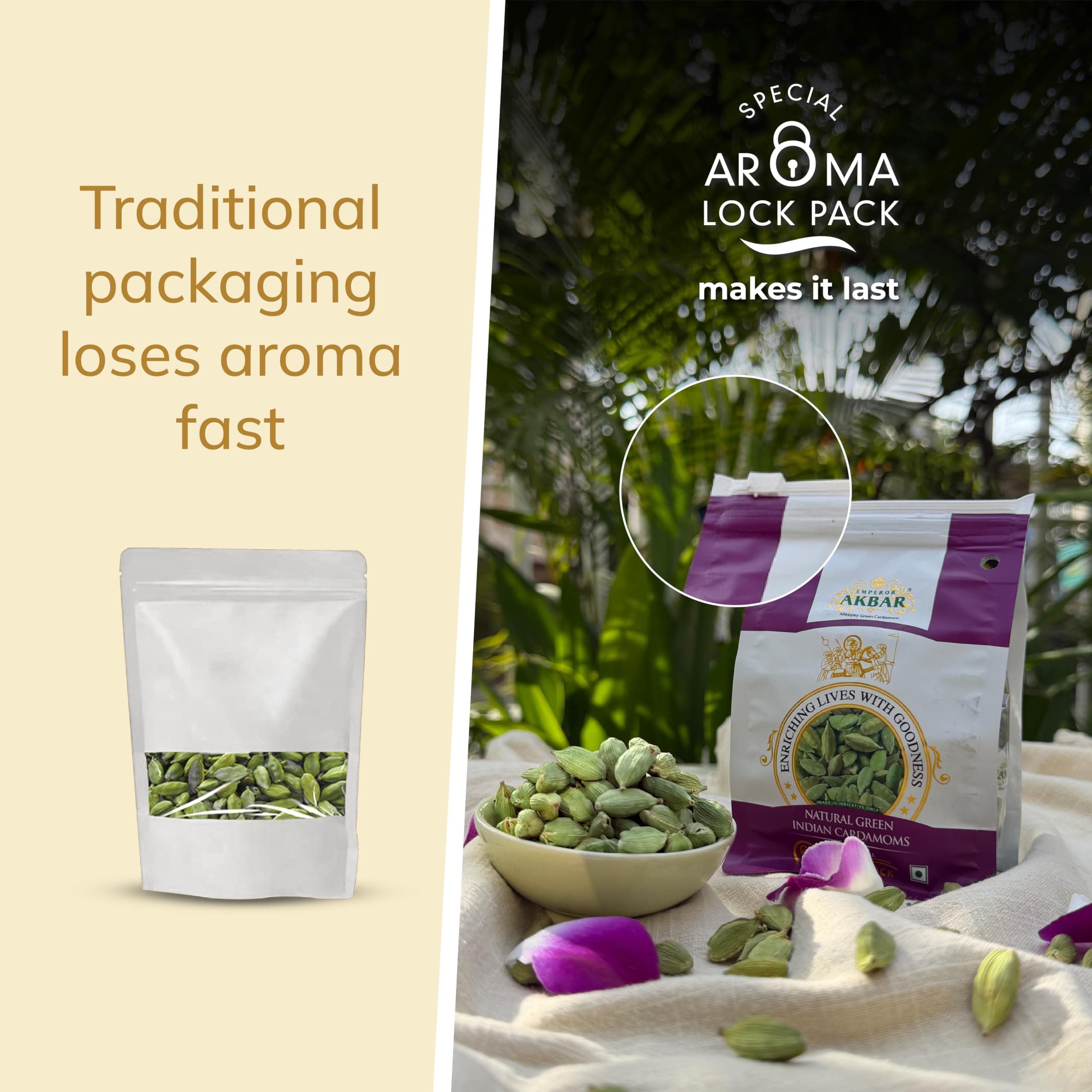 Emperor Akbar Alleppey Whole Green Cardamom 8mm | 1Kg | Long-Lasting Aroma | GI Tagged | Antioxidant-Rich Spice for Tea & Cooking | Premium Export Quality Elaichi | Kerala Cardamom | Pack of 1 — image 5