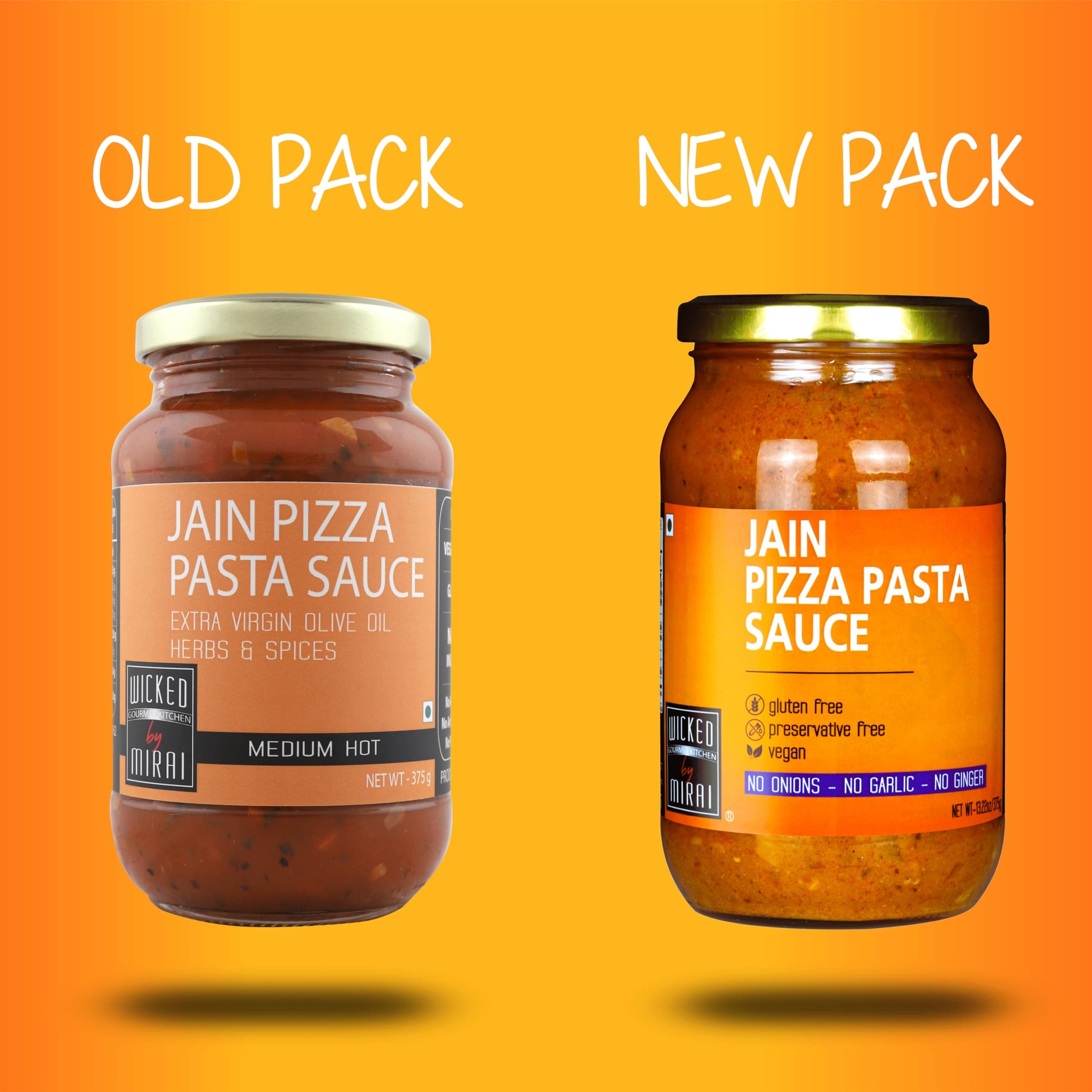 WICKED GOURMET KITCHEN by MIRAI® I Jain Pizza Pasta Sauce I Fresh Tomato & Basil Sauce I No Onions – No Garlic I Pizzeria style Sauce I Preservative Free – Gluten Free – Vegan I Nett Wt: 375g — image 8