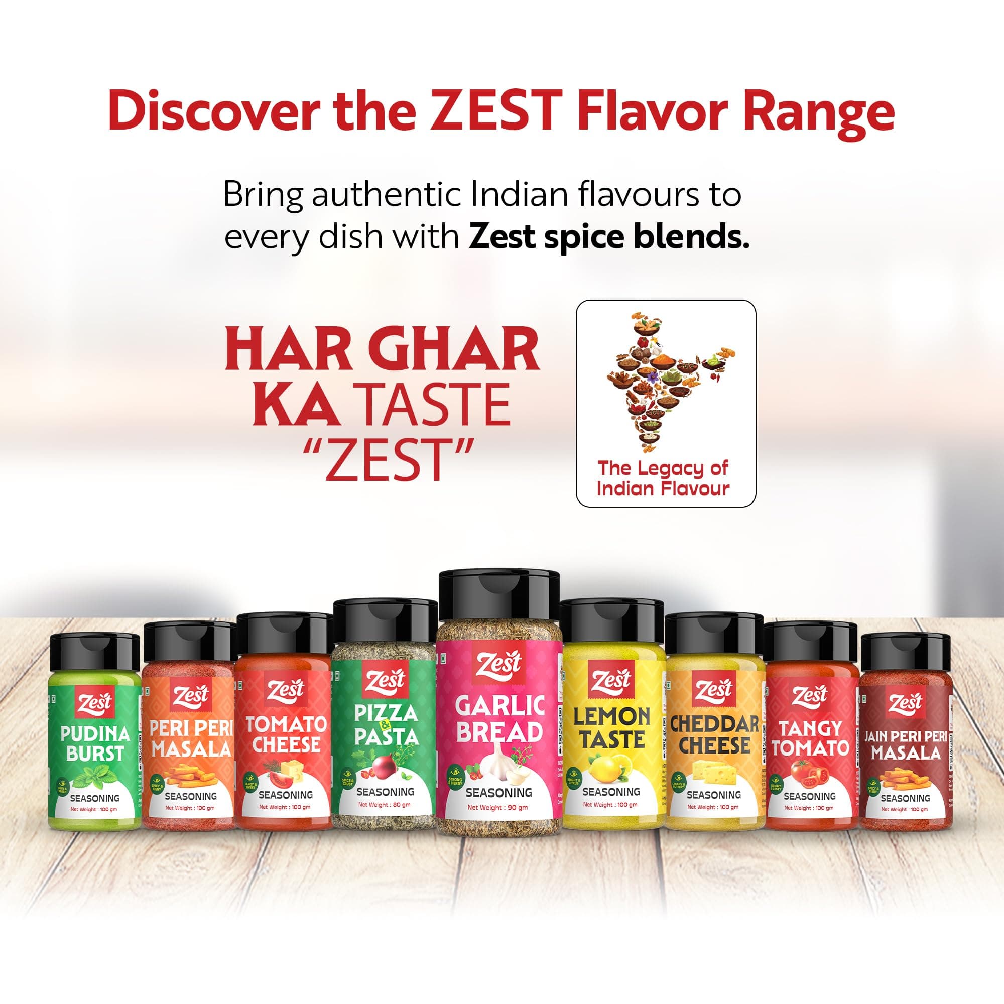 Zest Jain Peri Peri Seasoning 100g | No Onion No Garlic Spicy & Tangy Masala Powder | Fries, Pizza, Pasta, Noodles & Snacks Sprinkle | All-Purpose Seasoning — image 9