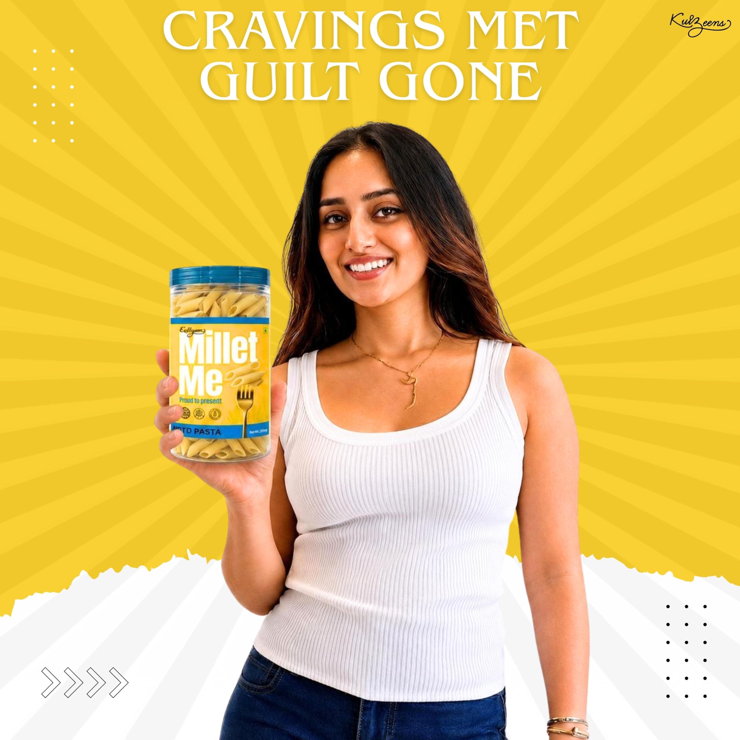 Millet Me by Kuizeens Keto Pasta - 230g (Pack of 4) | Ultra Low Carb & High Protein penne pasta | Diabetic Friendly & Keto Diet Approved | No Added Sugar, Maida-Free & Gluten Free | No Onion No Garlic | Jain-Friendly | Instant Pasta — image 9