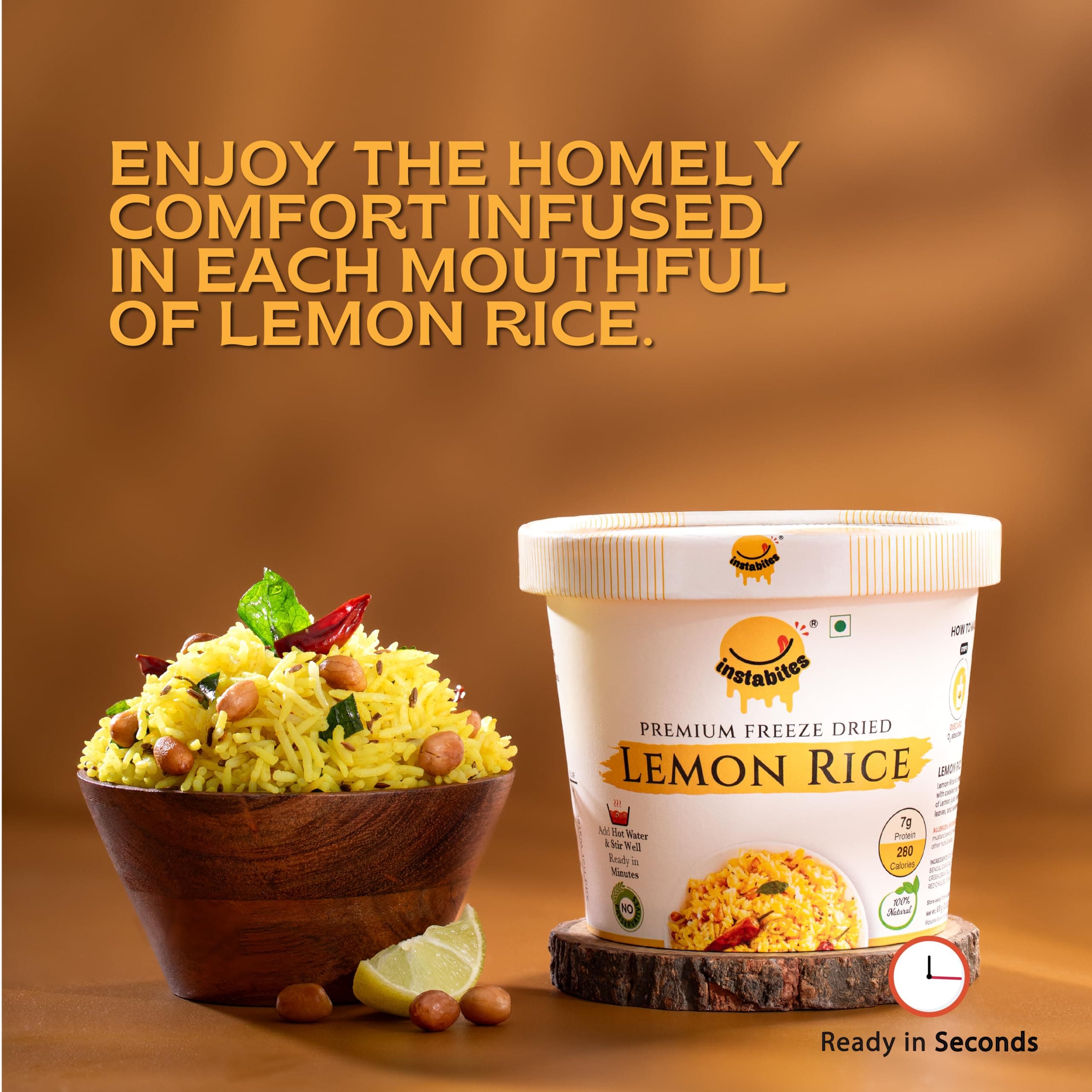 Instabites Ready To Eat Combo of Lemon Rice - Rasam Rice - Dal Rice, No Added Preservatives and Ready to Eat in Minutes - Pack of 3 — image 5