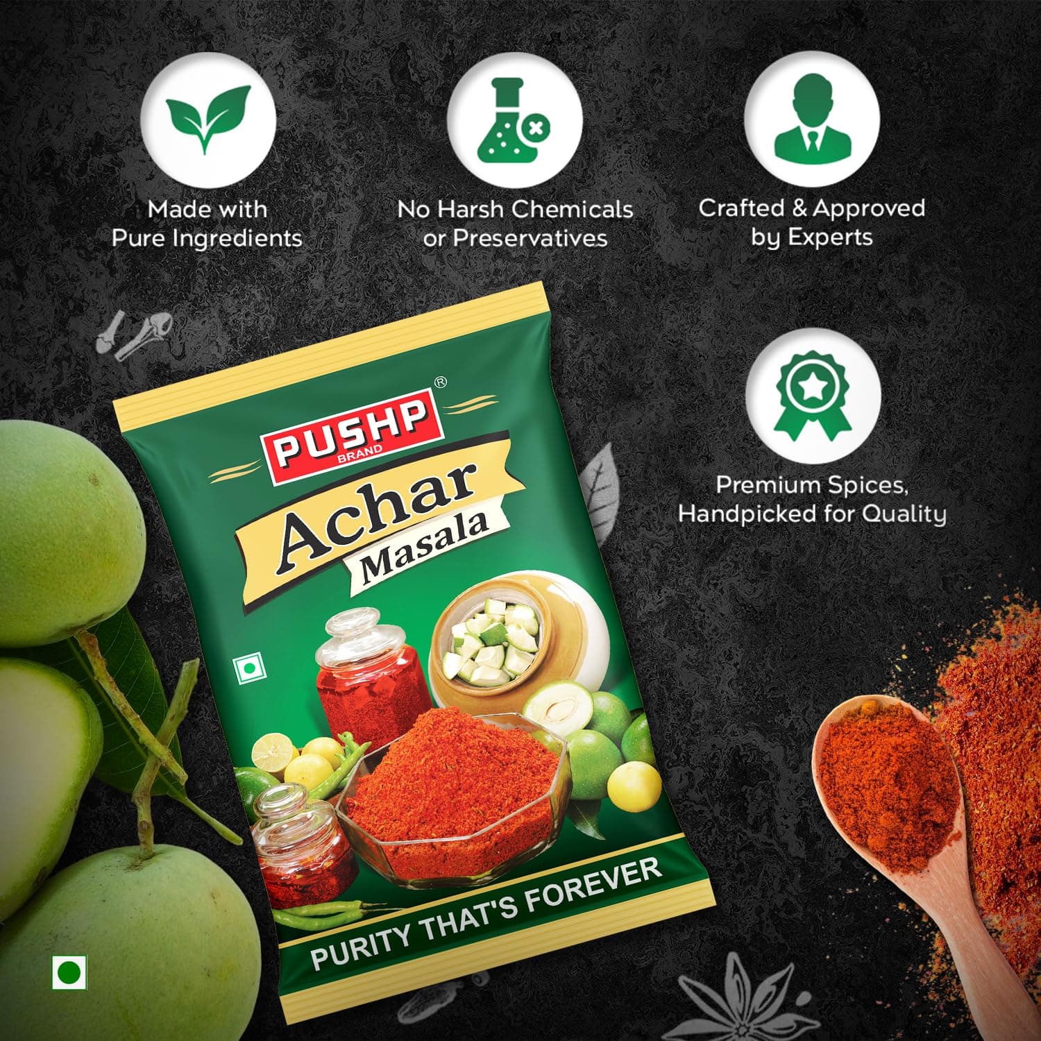 Pushp Brand Achar Masala | 200 G | Premium Blend of Traditional Spices | Ready-to-Use Pickle Mix | Authentic Homemade Pickle Masala | No Added Preservatives — image 5