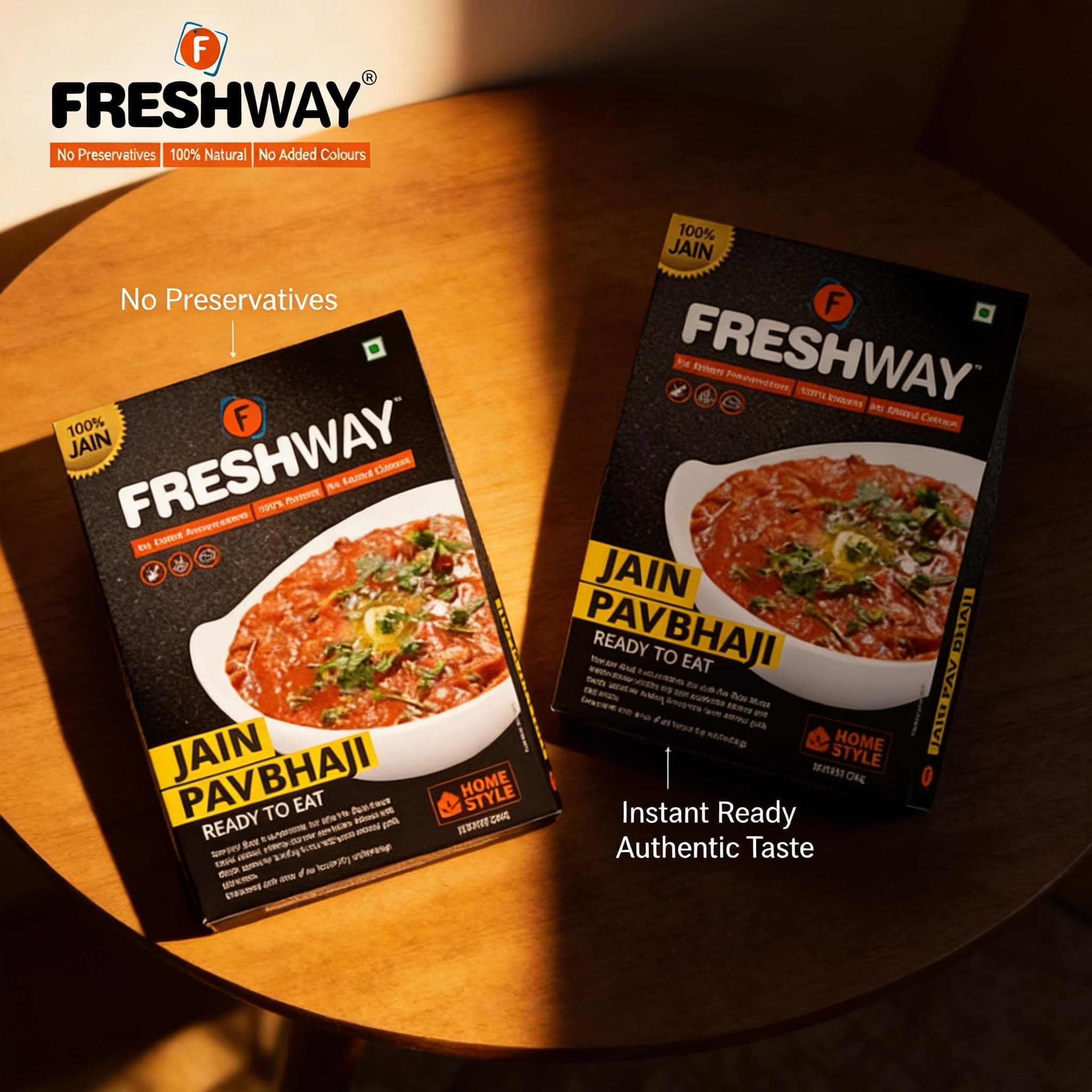 Freshway Pack of 2 (Jain Pav Bhaji & Jain Pav Bhaji) Ready to Eat Freeze Dried with No Added Preservative & Colors — image 4