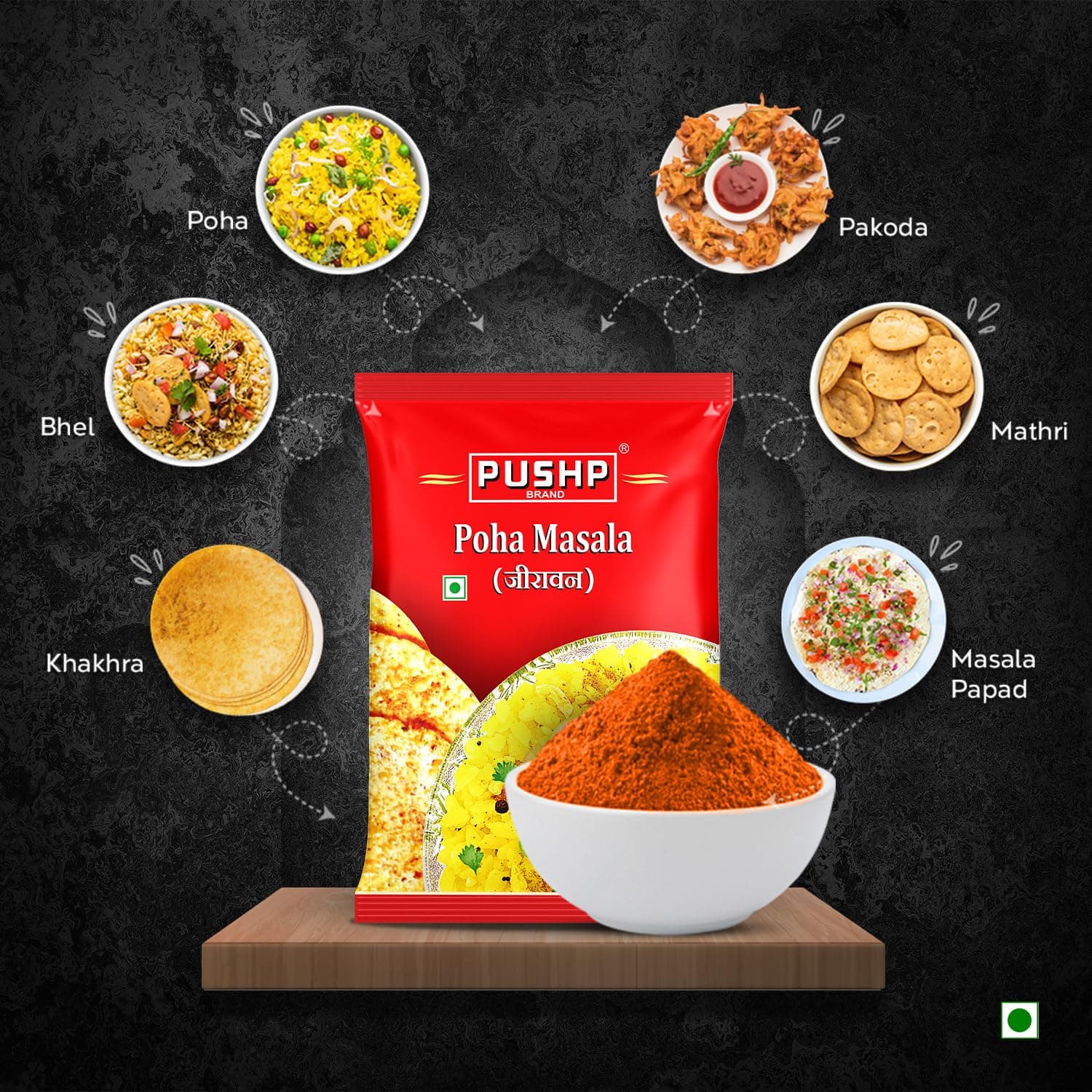 Pushp Jeeravan Masala | 500g Pouch | Indori Poha Masala | Indori-Style Spice Mix | Quality Blend | No Preservatives (Pack of 1) — image 7