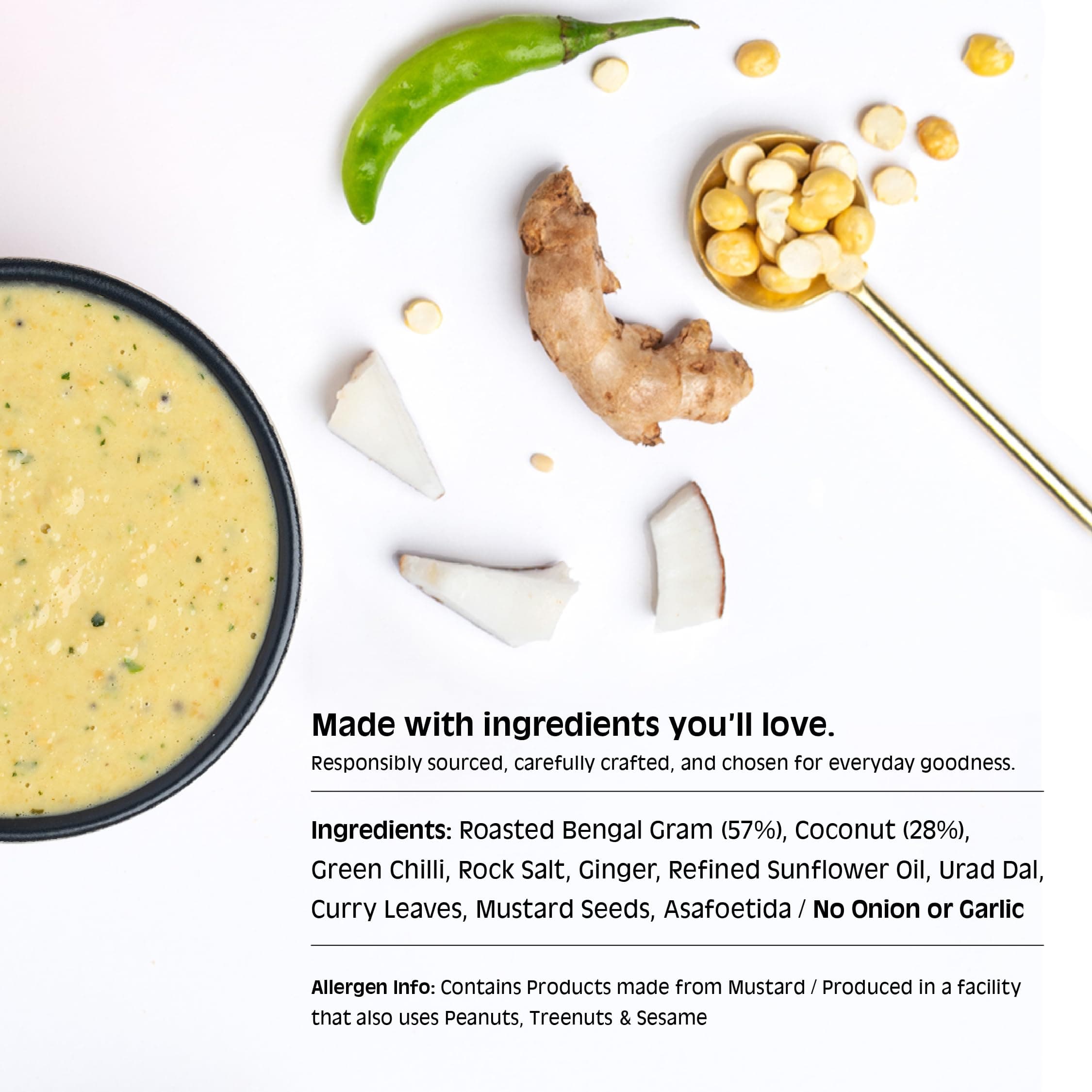 Chutnefy Coconut Chutney Mix | 250g Freeze-Dried Instant Dry Mix | Just Add Water to Make 20+ Servings (1000 g) | 0% Preservatives or Additives — image 5