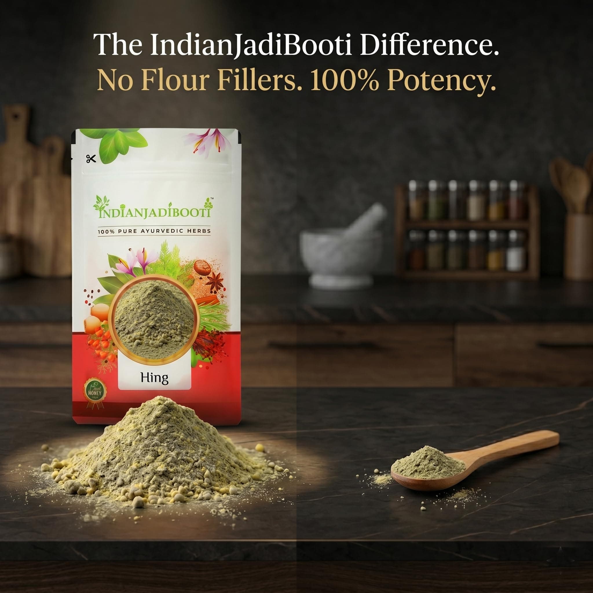 IndianJadiBooti Pure Hing (Asafoetida) | High-Potency Heeng for Digestive Comfort, Bloating Relief & Sattvic Culinary Flavor, 100 Grams Pack | (Pack Of 2) — image 7