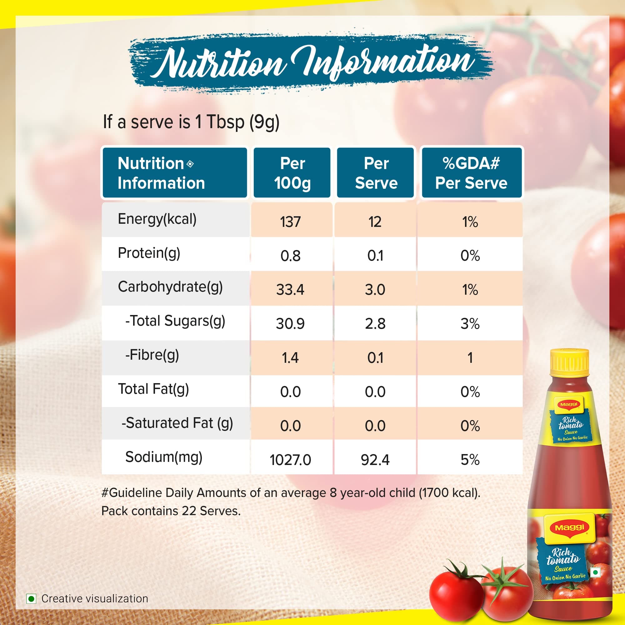 Maggi® Rich Tomato Ketchup, No Onion No Garlic, Made with Real Tomatoes, 200g — image 4