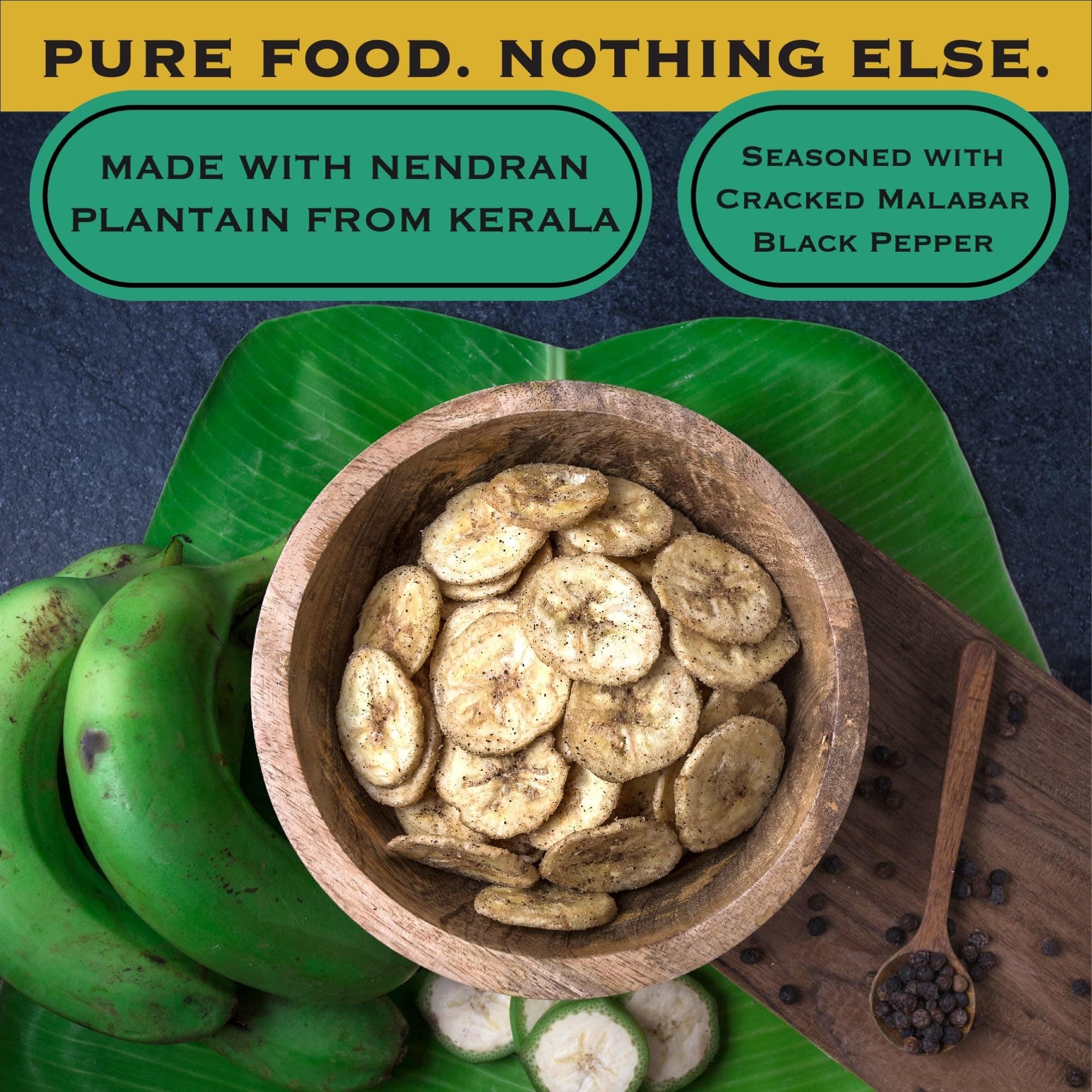 Dakshyn Malabar Salt n Pepper Banana Wafer Chips with Rock Salt (200g x Pack of 2) | Jain Snacks For Fasting Upvas | Oil Free Snacks | Healthy, Gluten Free, Vegan, Plant Based | Falahari Snack — image 7
