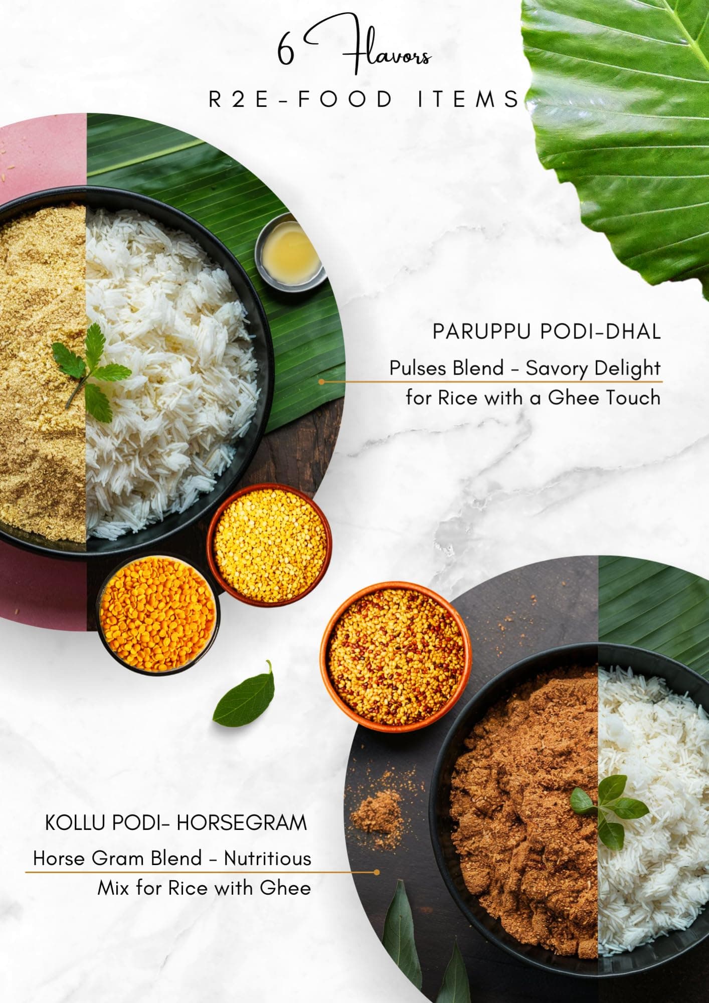 6Flavors Combo Pack: Paruppu Podi, Ulunthu Podi, Kollu Podi | 3 x 250g | Chutney/Rice mix Powders | No Onions, Garlic, Preservatives | Ideal for Idli, Dosa & Rice. — image 10