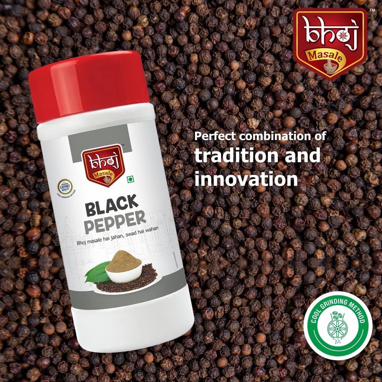 Bhoj Masale Kali Mirch Powder 450GM | Black Pepper Powder | Black Pepper | Kali Mirch Powder | Fresh Black Pepper | No Artificial Additives.No Colour, No Preservatives, No Onion & No Garlic ( Jain Masala) — image 7