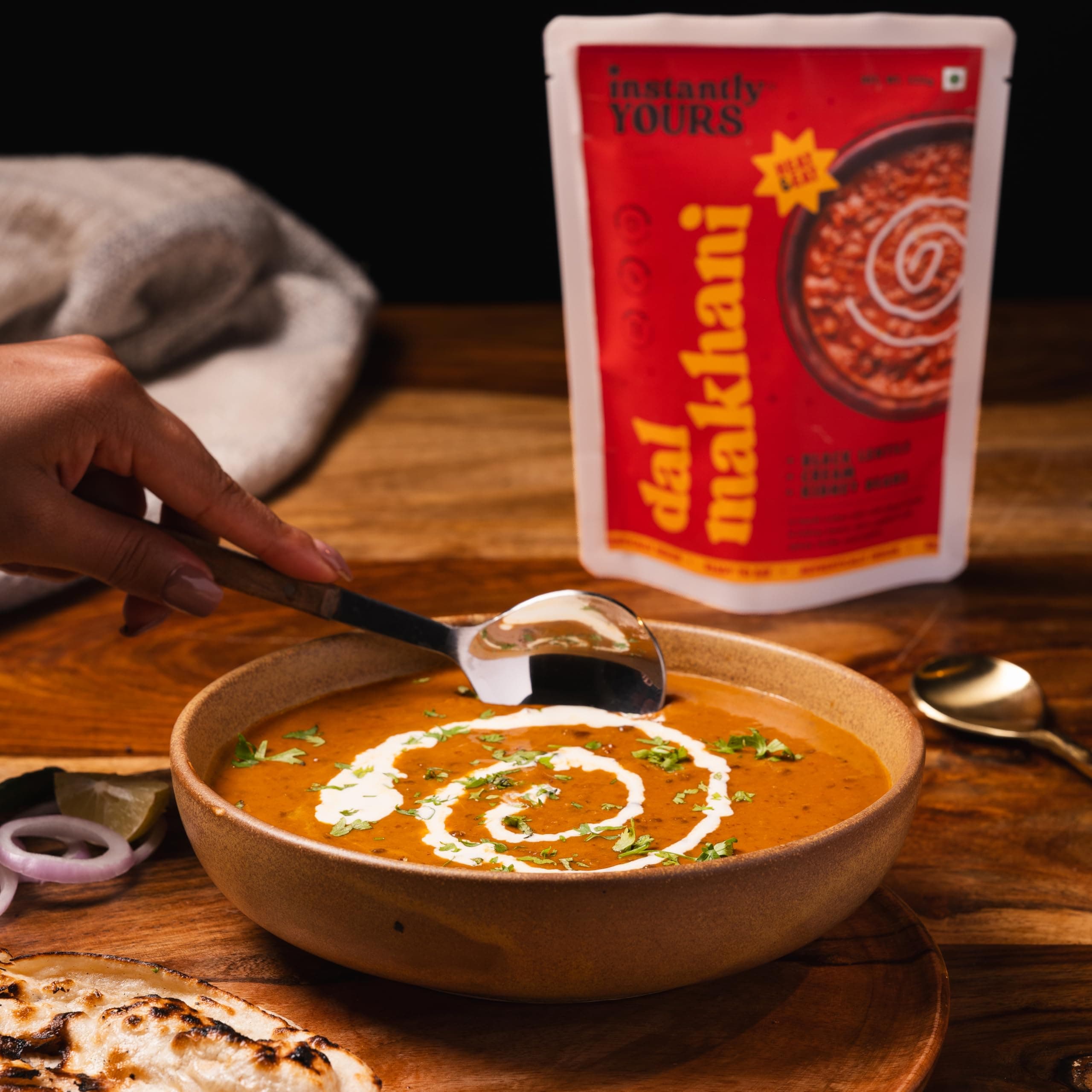 Instantly Yours Ready to Eat Dal Makhani 225 gm,Just Heat and Eat, Black Lentils with Cream and Kidney Beans, Ready to Eat (No Onion No Garlic)(Jain) — image 3
