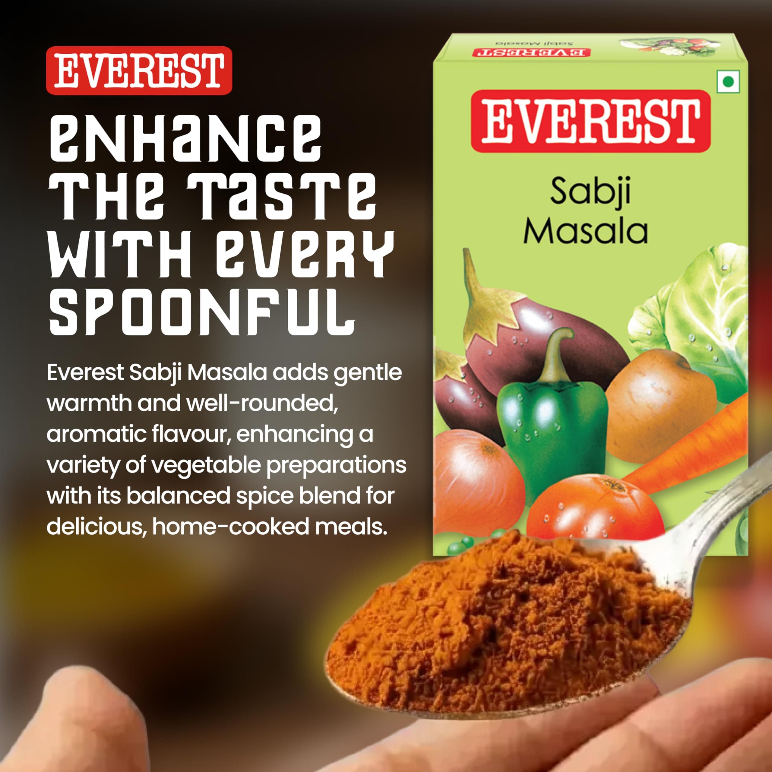 Everest Sabji Masala – 100g | Subtle, Aromatic Blend for Flavourful Vegetable Curries | Balanced Spice Mix for Everyday Indian Sabzi & Home Cooking — image 3