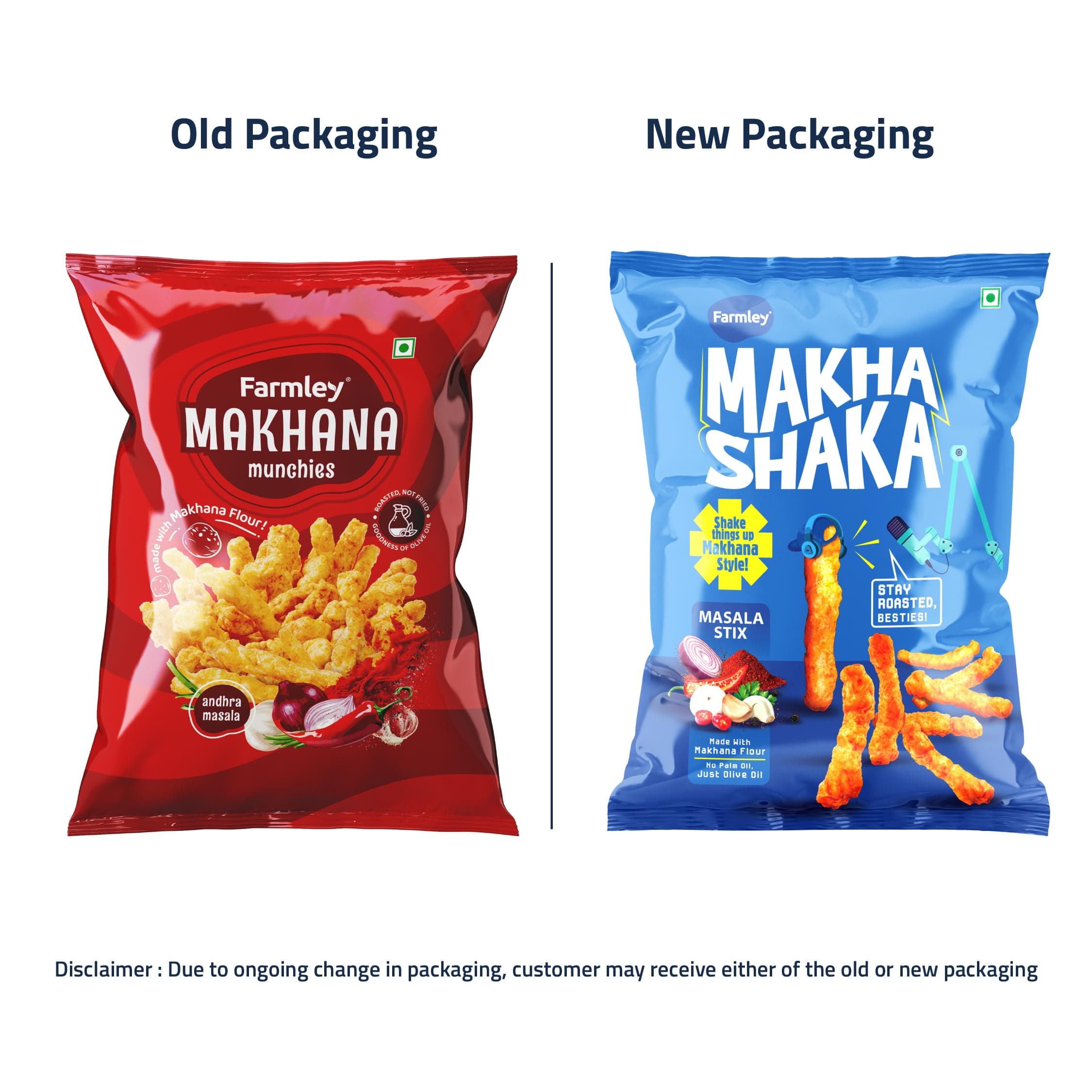 Farmley Makha Shaka Masala Stix Farmley Pillow Pouch 33 g I Healthy Snacks | Namkeen Snacks I Puffed Snacks | Roasted in Olive Oi — image 4