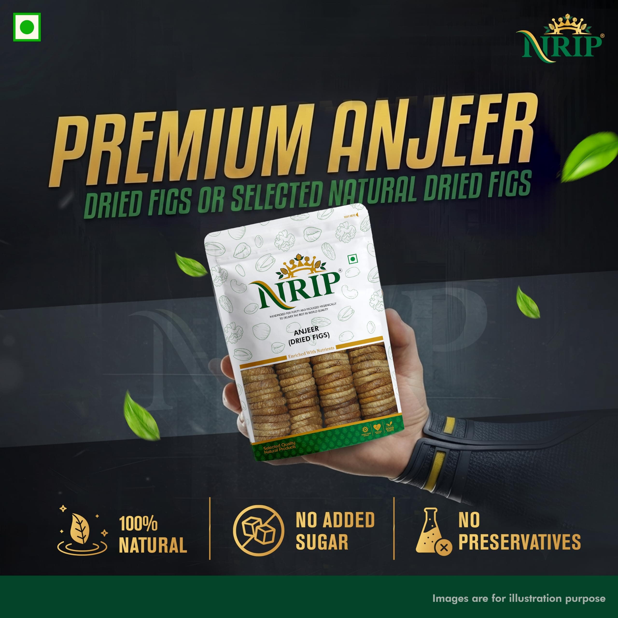 NRIP Premium Dried Afghani Anjeer 200g I Low in Fat | Dry Fruits in Fresh | Healthy Snacks I Rich Source of Vitamins Dietary Fiber | Dry Figs — image 5