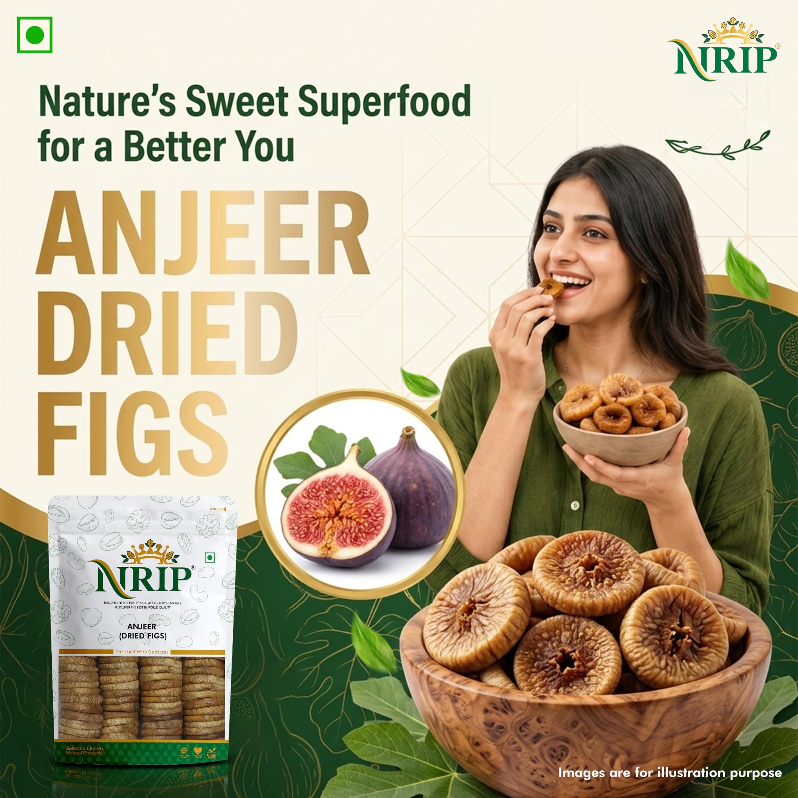 NRIP Premium Dried Afghani Anjeer 200g I Low in Fat | Dry Fruits in Fresh | Healthy Snacks I Rich Source of Vitamins Dietary Fiber | Dry Figs — image 6