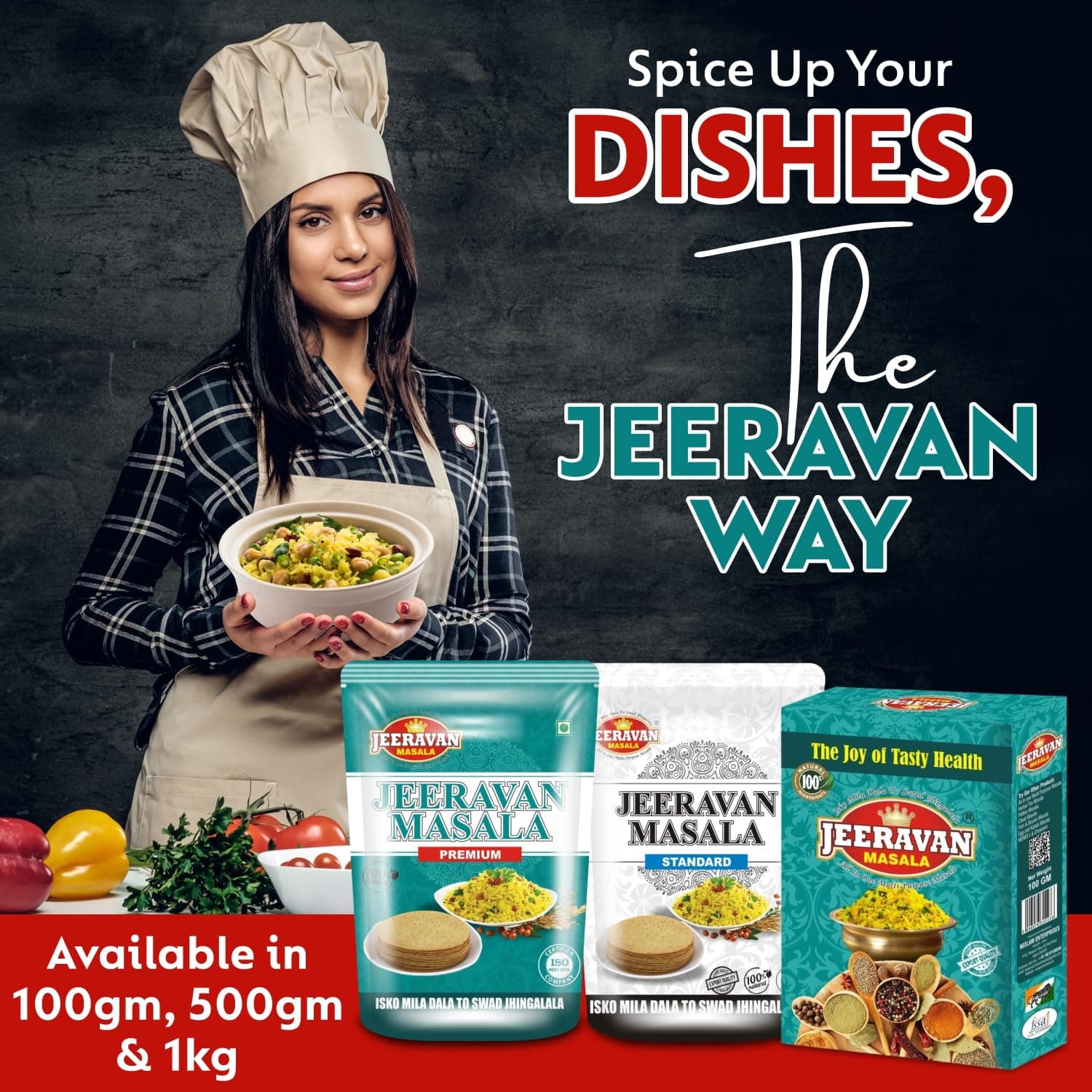JEERAVAN Masala Standard - Poha,Pakoda Spice Powder for Raita Fruit Chaat Masala Natural Hing Jeeravan Mix Powder 500 gm (Pack of 1) — image 8