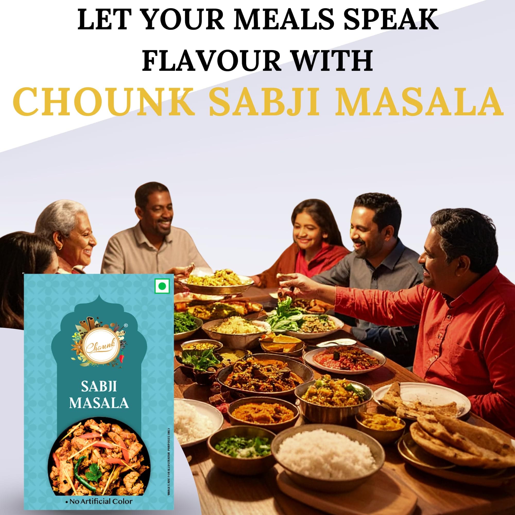 Chounk Sabji Masala -100G (Pack Of 2) | Make Home Recipe Like Restaurant | Blended Spices Mix | Healthy Delicious & Flavourful Cooking | No Artificial Flavours | No Preservatives | Ready Masala Powder — image 8