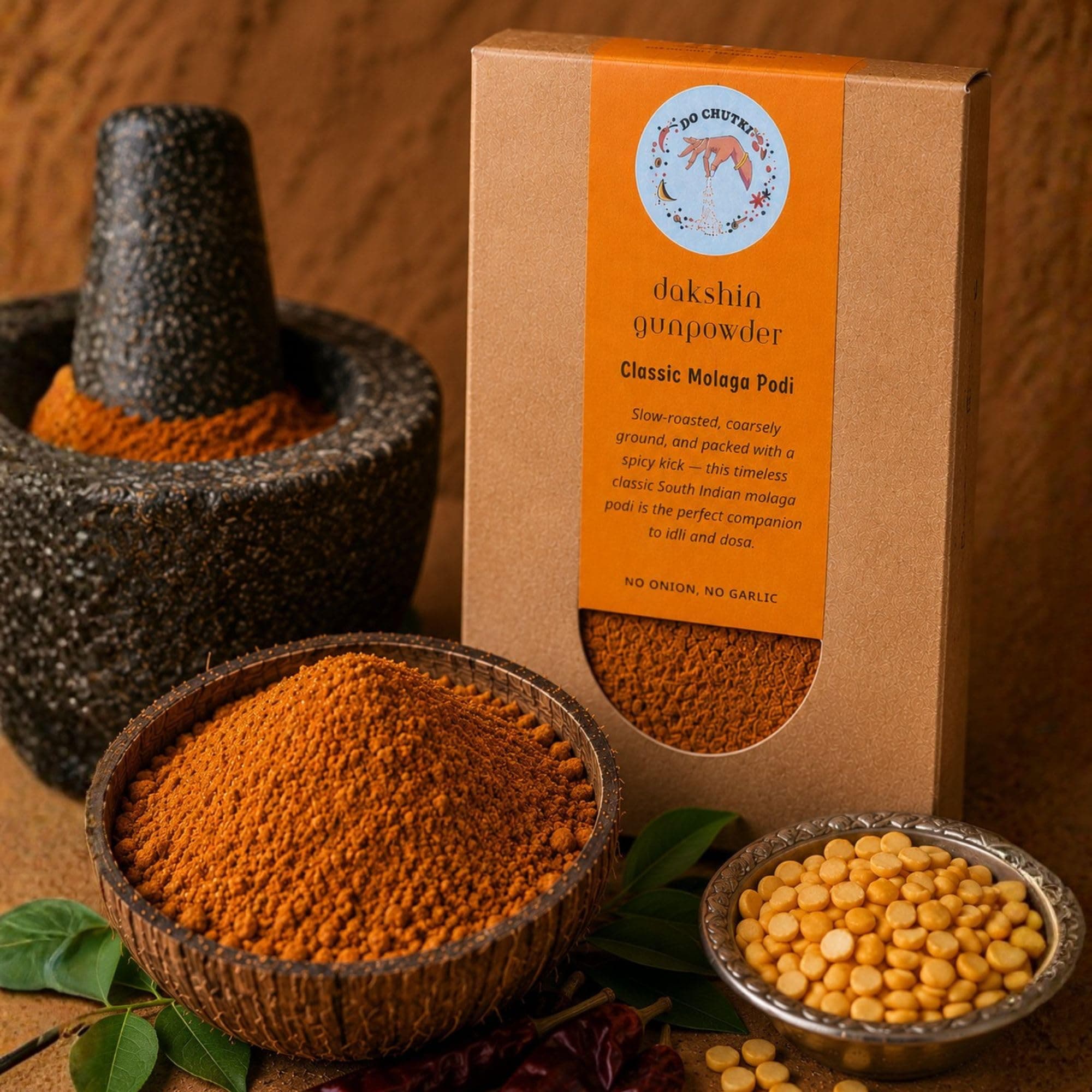 Do Chutki Gunpowder Classic Molaga Podi 100g | Gun Powder Podi Masala South Indian | Idli Dosa Chutney Powder | No Onion No Garlic — image 4