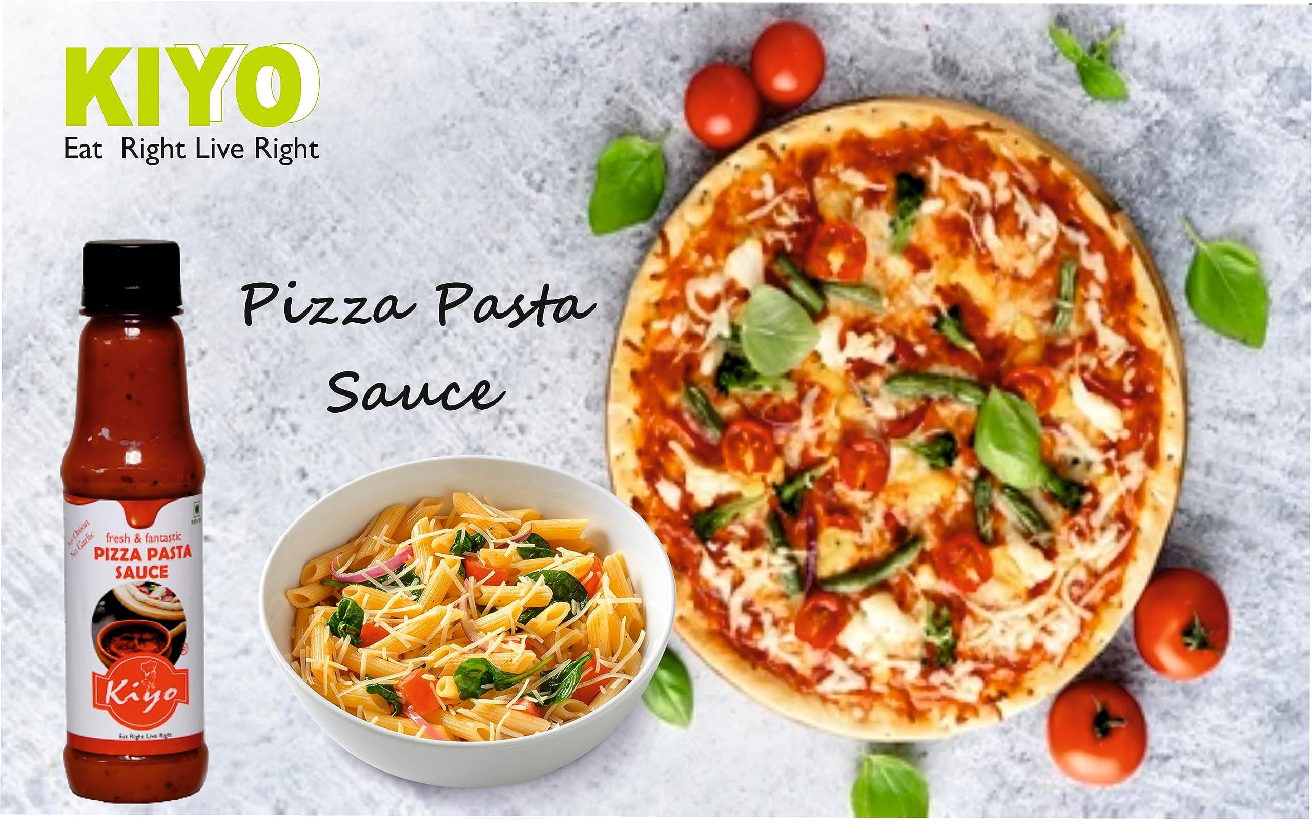 KIYO Combo Pack Of Pizza Pasta Sauce (Pack of 2) And Hot Shezwan Sauce (Pack of 2) || No Onion No Garlic || Hot And Spicy Sauces || No Artificial Colours & Flavours Added || 210 gm Each (Pack Of 4) — image 7