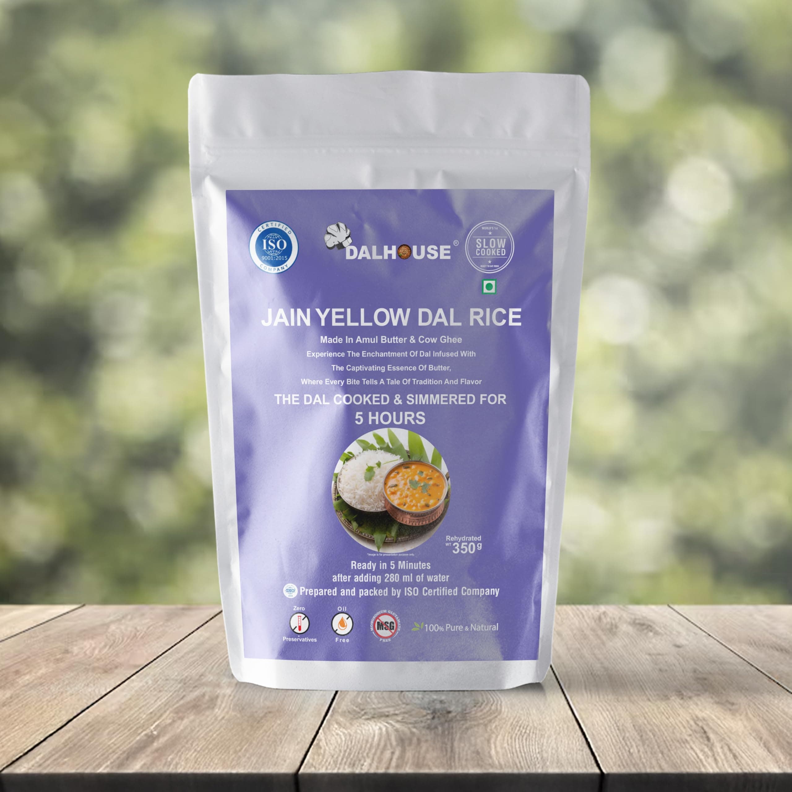 DALHOUSE JAIN YELLOW DAL RICE MIX — Ready to Eat | Just Heat and Eat | Easy to Prepare | Delicious Pure Veg Meal | No Preservatives