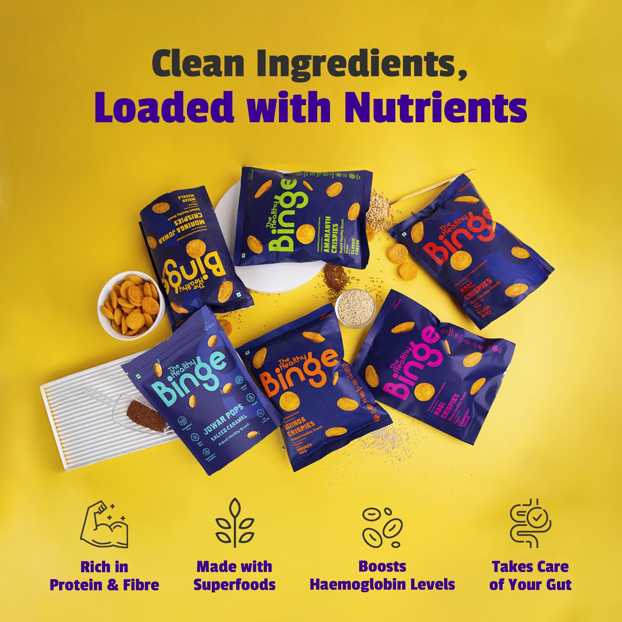 The Healthy Binge Ultimate 10 Assorted Healthy Snacks Combo – Millet Snack Combo | Baked Snack Variety Pack | Healthy Snacks for Kids and Adults (Pack of 10) — image 4