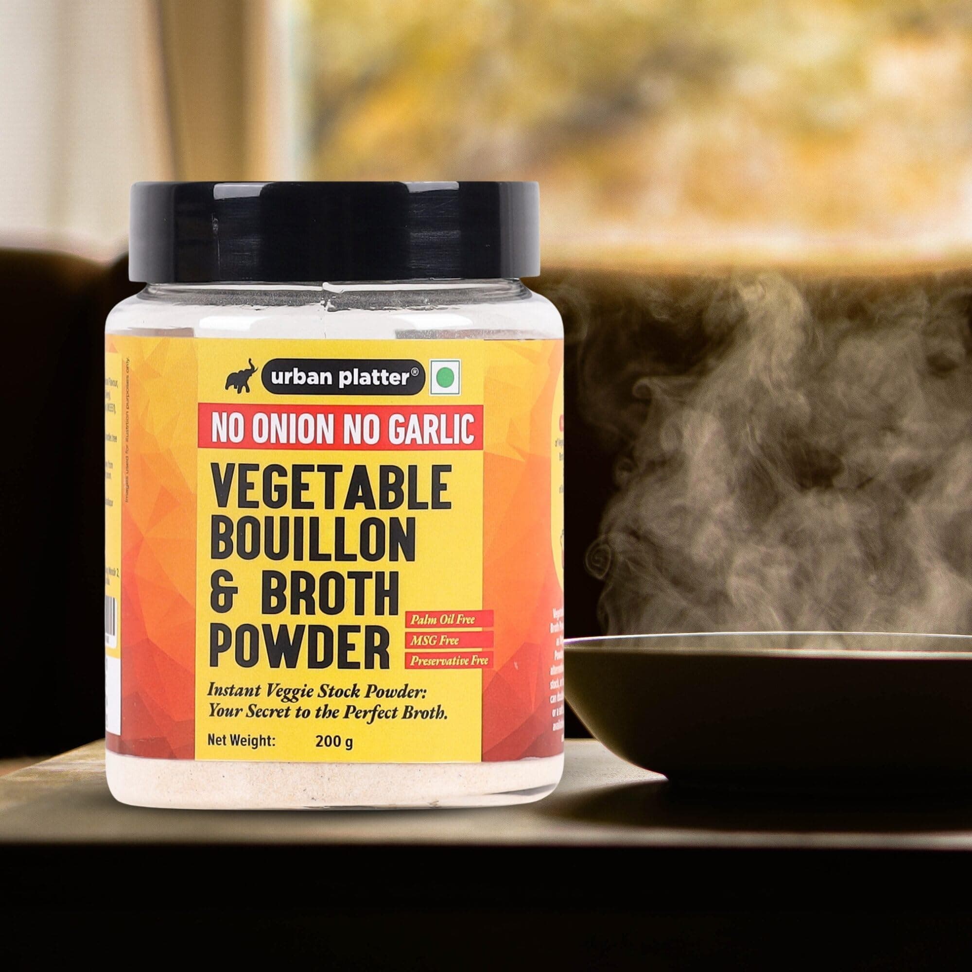 Urban Platter No Onion No Garlic Bouillon & Broth Powder, 200g (Plant-Based | Instant Vegetable Stock | Jain-Friendly | Umami-Rich) — image 4