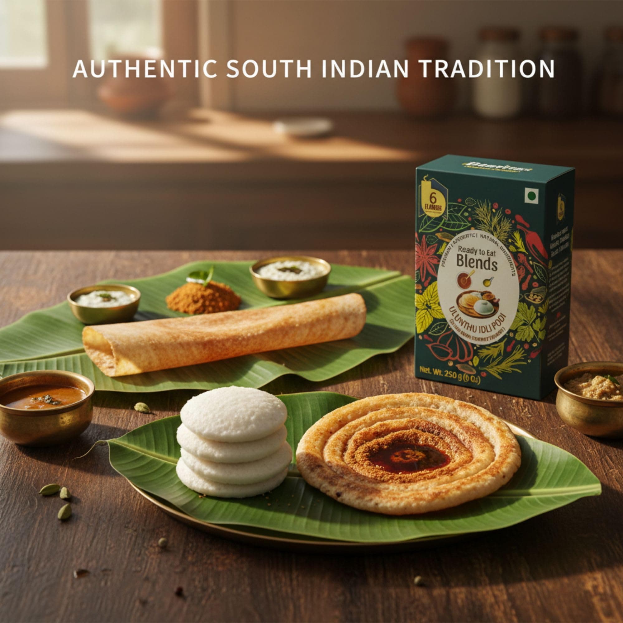 6Flavors Ullundhu Podi Powder 250g | Black Gram Podi Powder | South Indian Chutney Powder for Idli, Dosa & Rice | Protein Rich Traditional Podi Masala | No Onion No Garlic No Preservatives — image 8