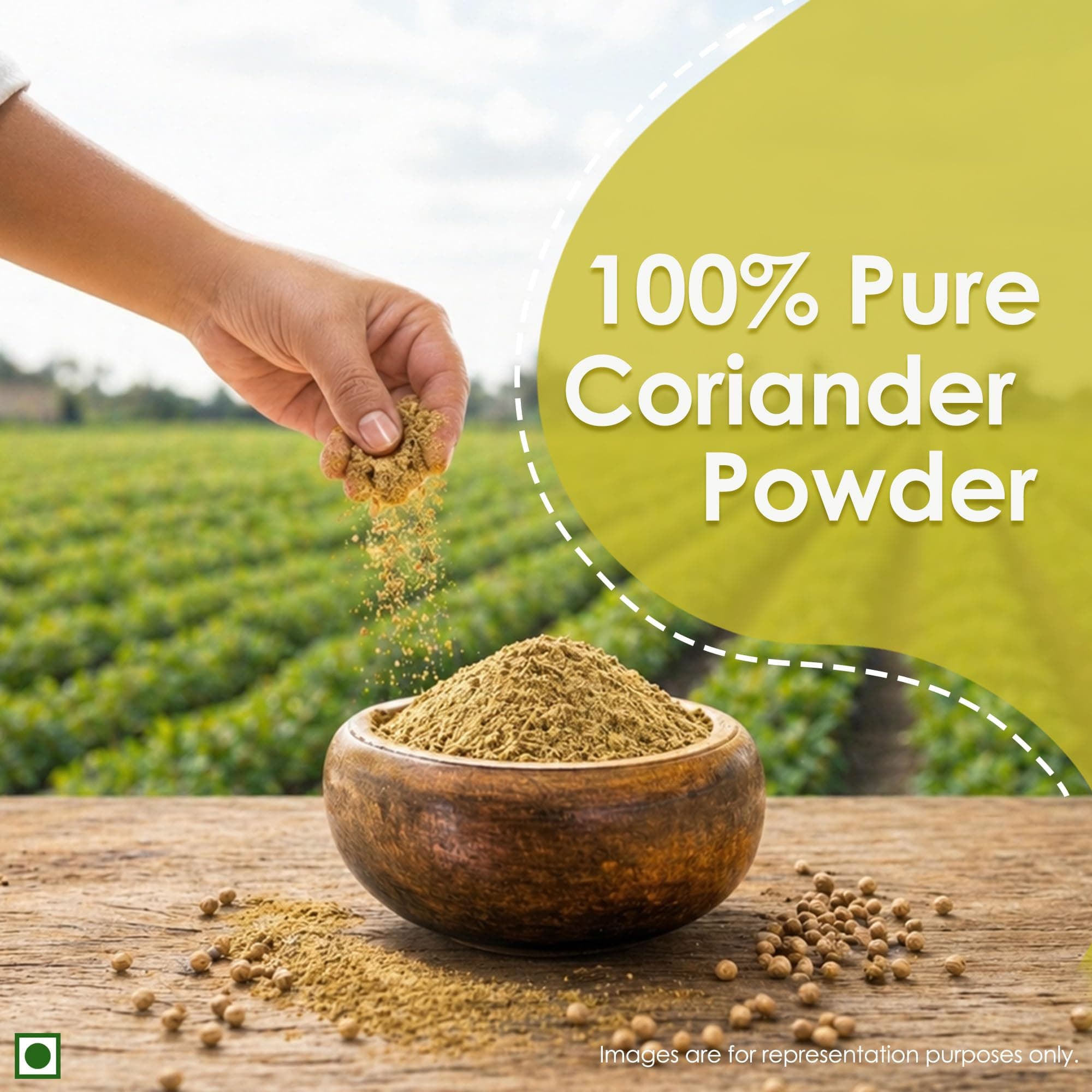 Mom’s Mixes Coriander Powder (Dhaniya) | Double Parrot Seeds | Strong Aroma | Pure & Natural | No Preservatives | No Onion No Garlic (Jain Friendly) | 100g — image 4