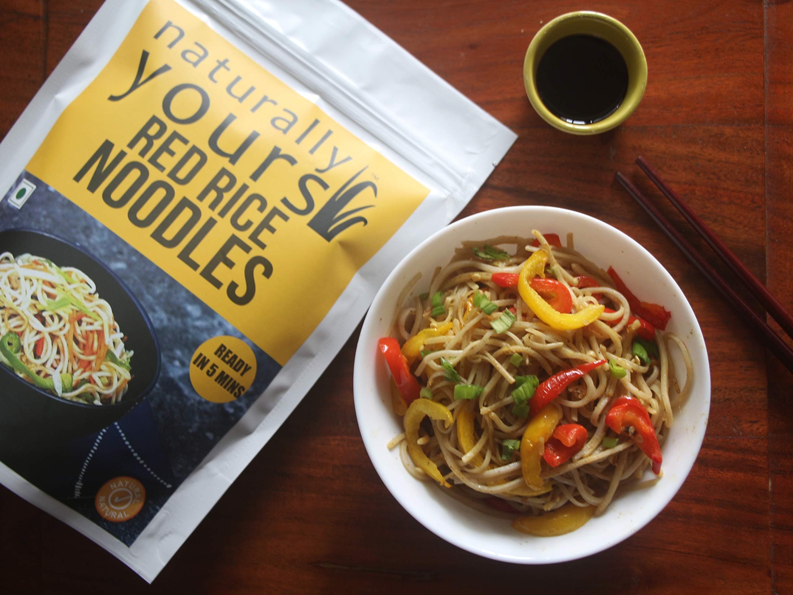 Naturally Yours Red Rice Hakka Noodles | No Maida, Non-Fried, Vegan, Preservative Free | No Onion No Garlic, Jain Friendly | High Iron, Antioxidants & Fiber | Healthy & Easy to Digest | 180g Pack — image 5