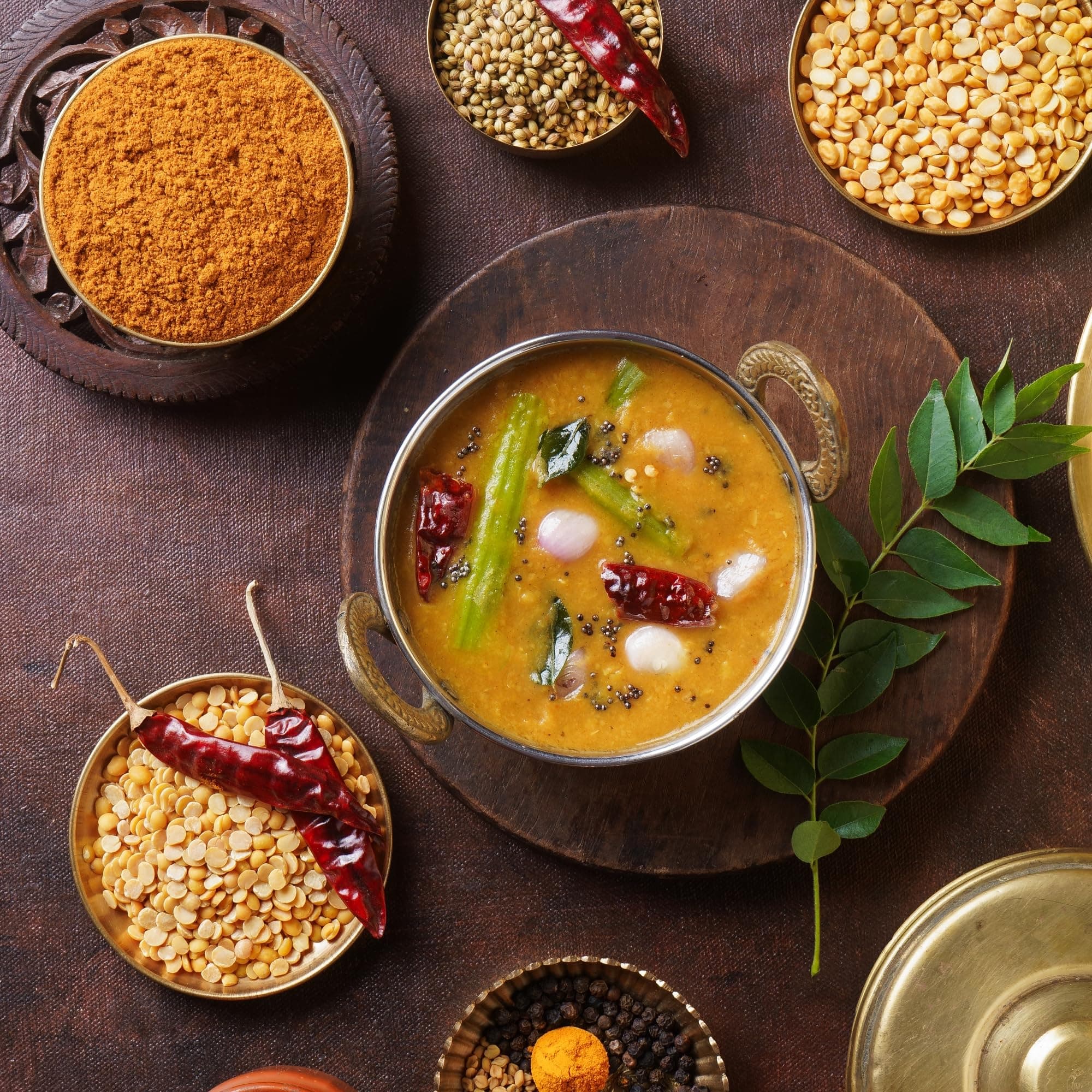 Sweet Karam Coffee Sambar Powder (Podi) – 180 grams | No Onion or Garlic | Authentic Homemade South Indian Masala | 100% Natural & Organic Ingredients | Aromatic, Healthy & Flavorful Spice Blend — image 2