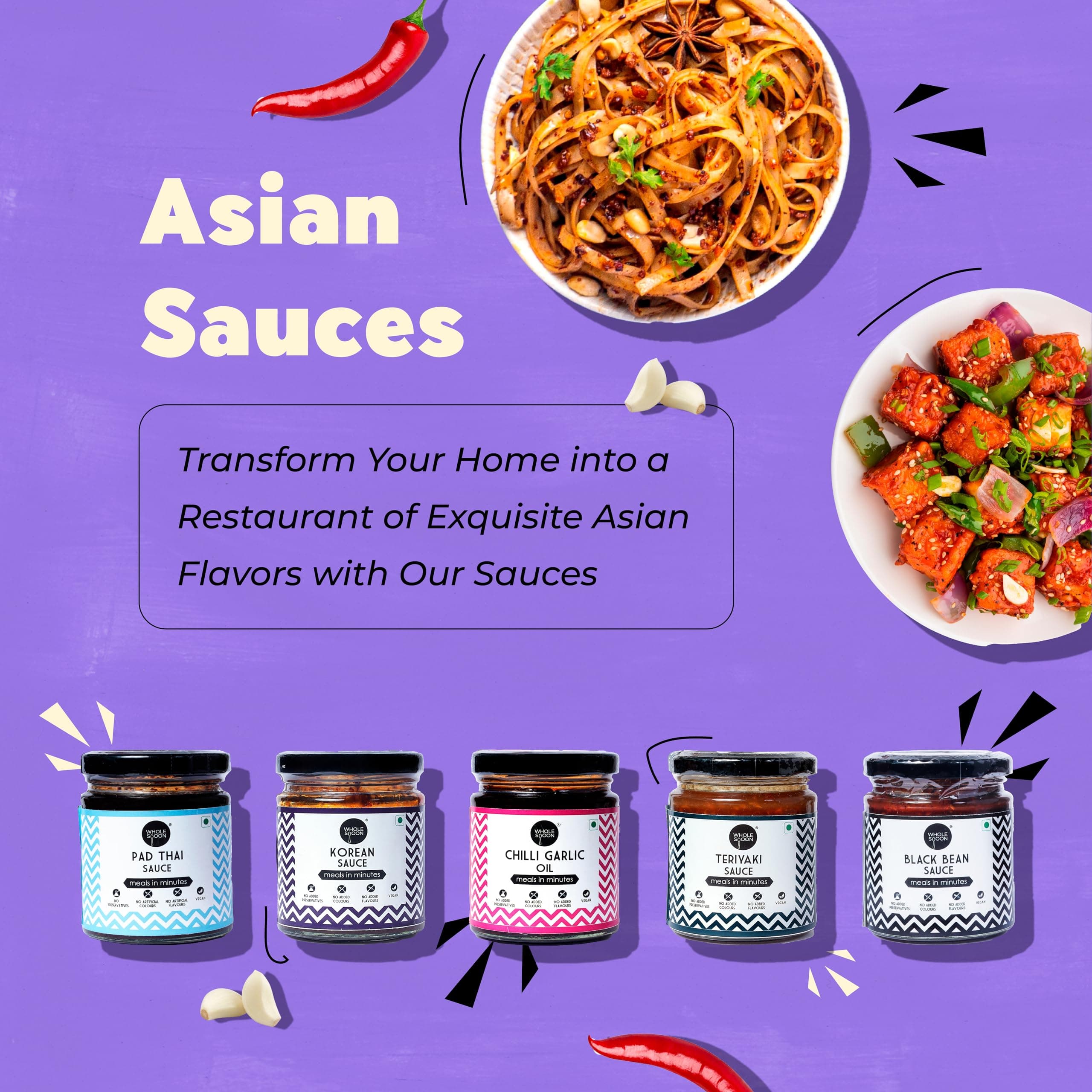 Wholespoon Jain Korean Sauce (180gm) | All Natural, Preservatives Free & Plant Based | Make Restaurant Style Jain Asian Meals with Korean Sauce — image 6