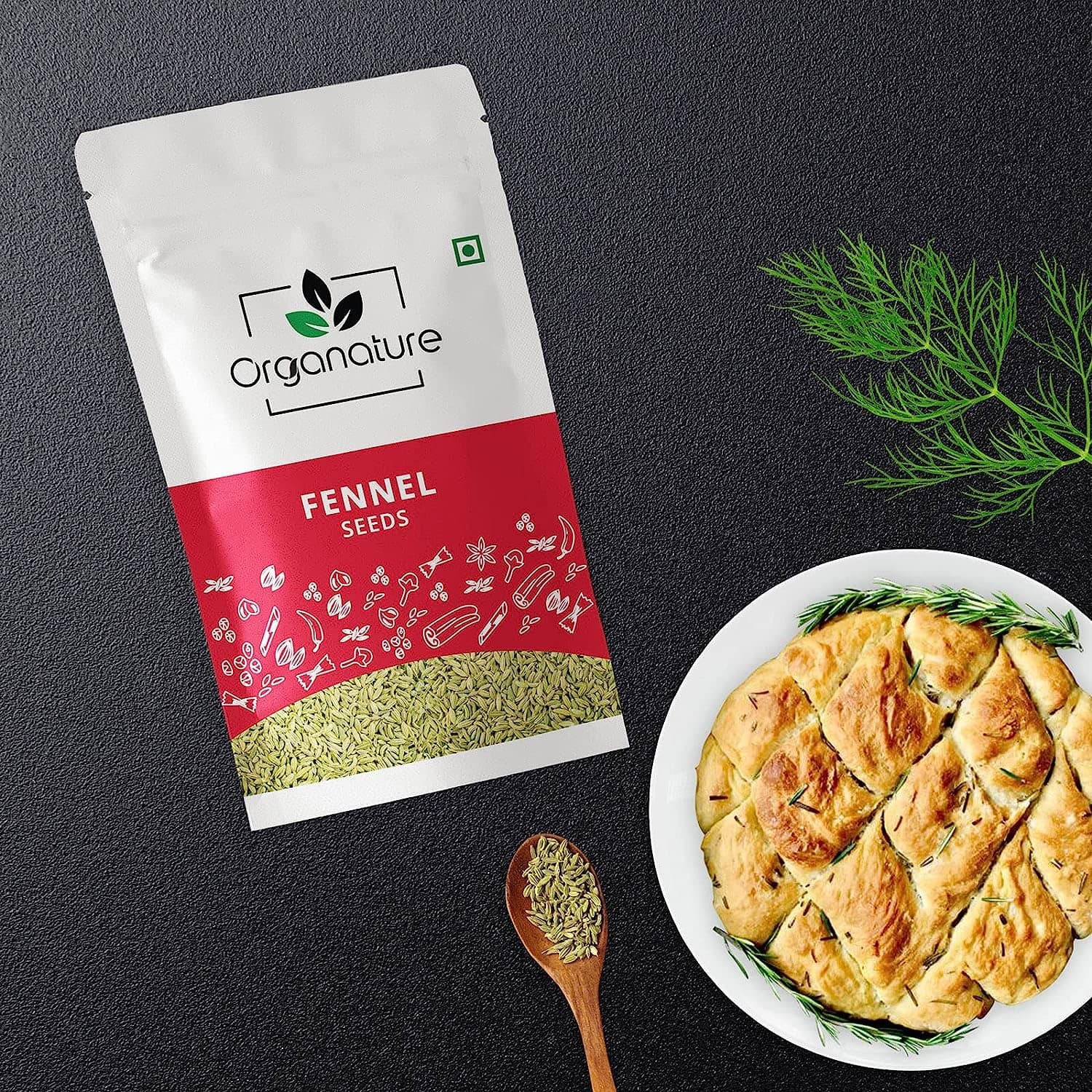Organature Fresh & Natural Fennel Seeds 350Gram|Saunf|Variyali|Whole Indian Spices With Authentic Taste & Strong Aroma — image 3