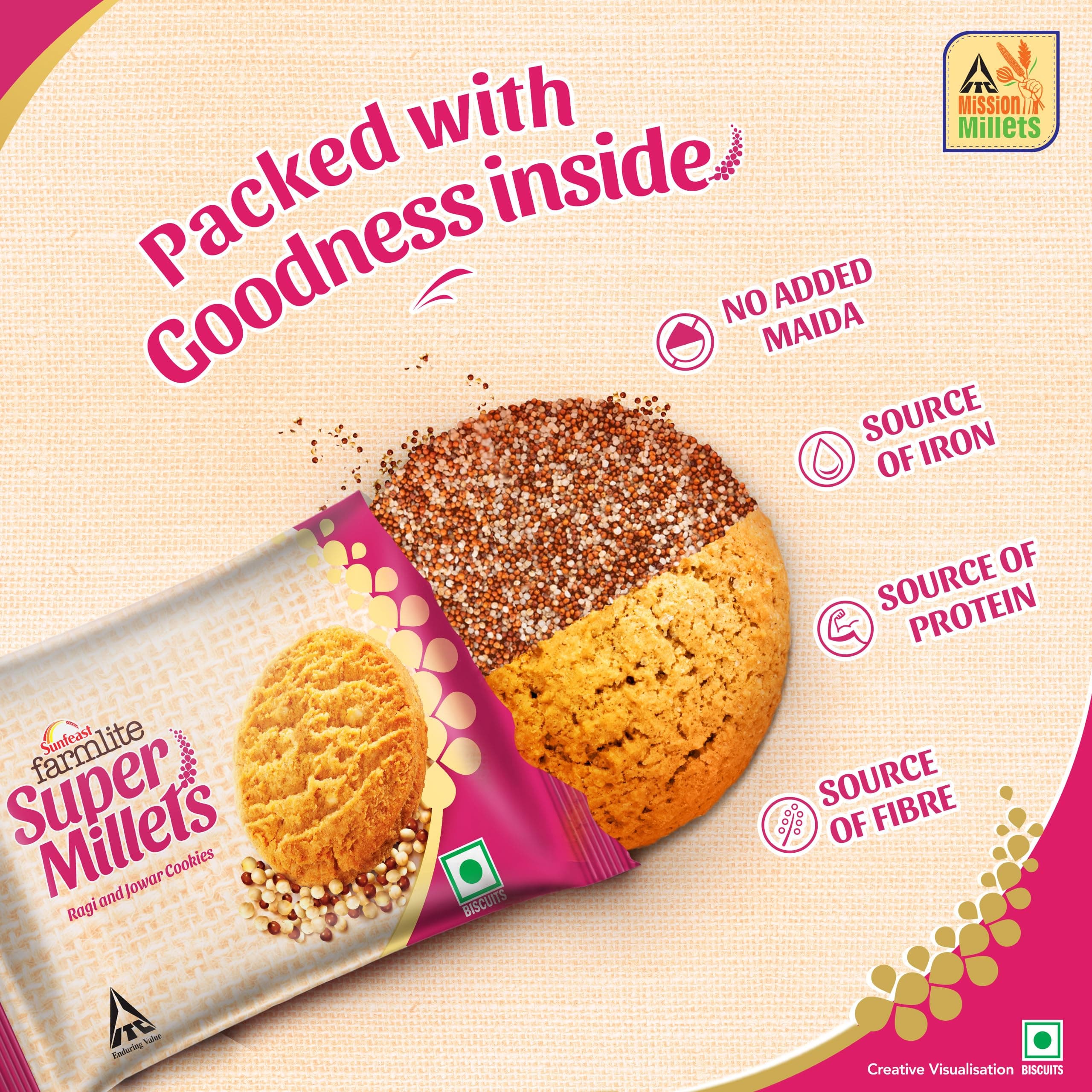 Sunfeast Farmlite Super Millets Ragi & Jowar Cookies, 75g — image 5
