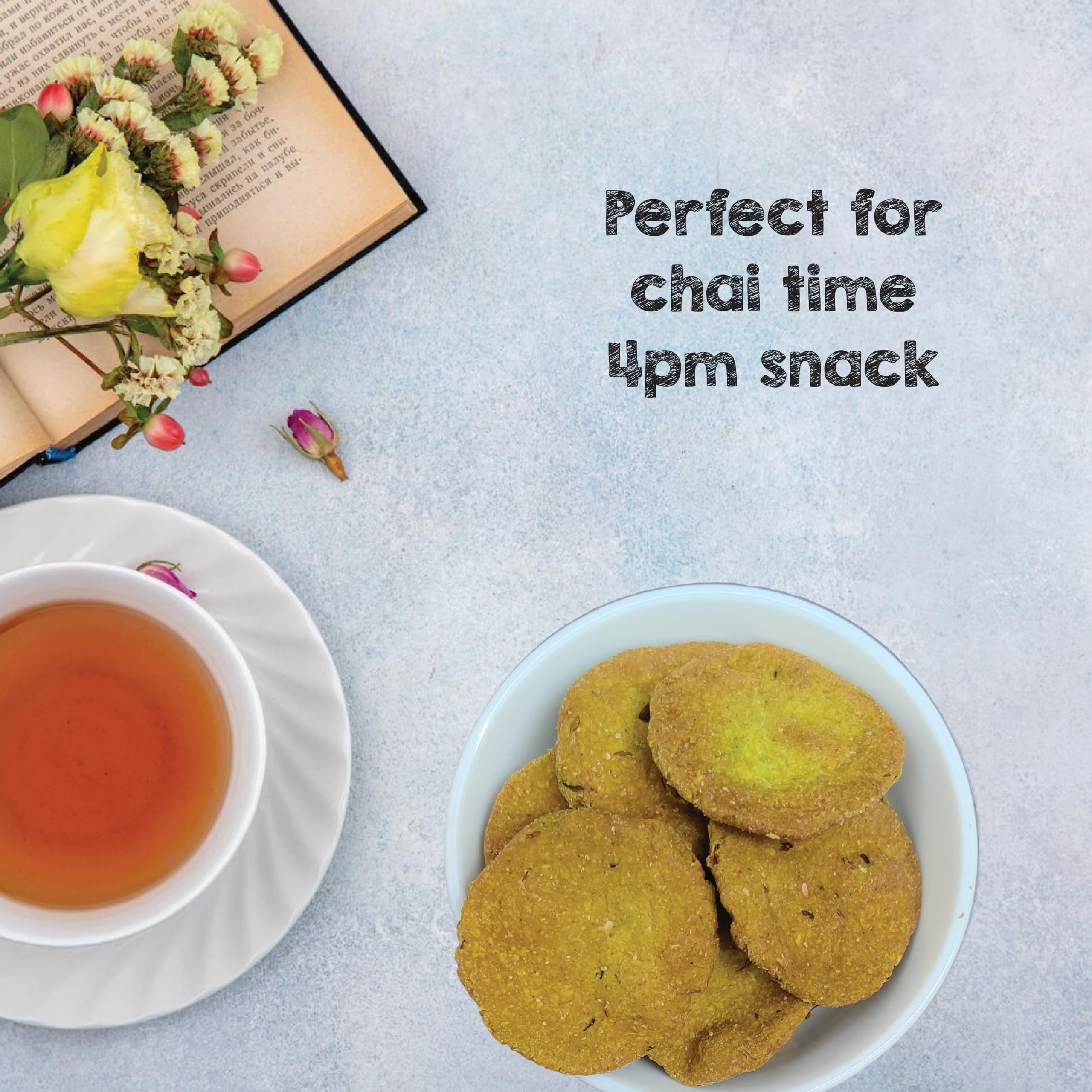 SelfCare By Suman Agarwal Millet Mathri Pack of 1 125g | Vegan - Gluten Free - Fiber Rich | Savoury - Snacks - Namkeen - Grocery | Mid Day - Workout - Tea time Snacking | Jain & Travel Friendly — image 5