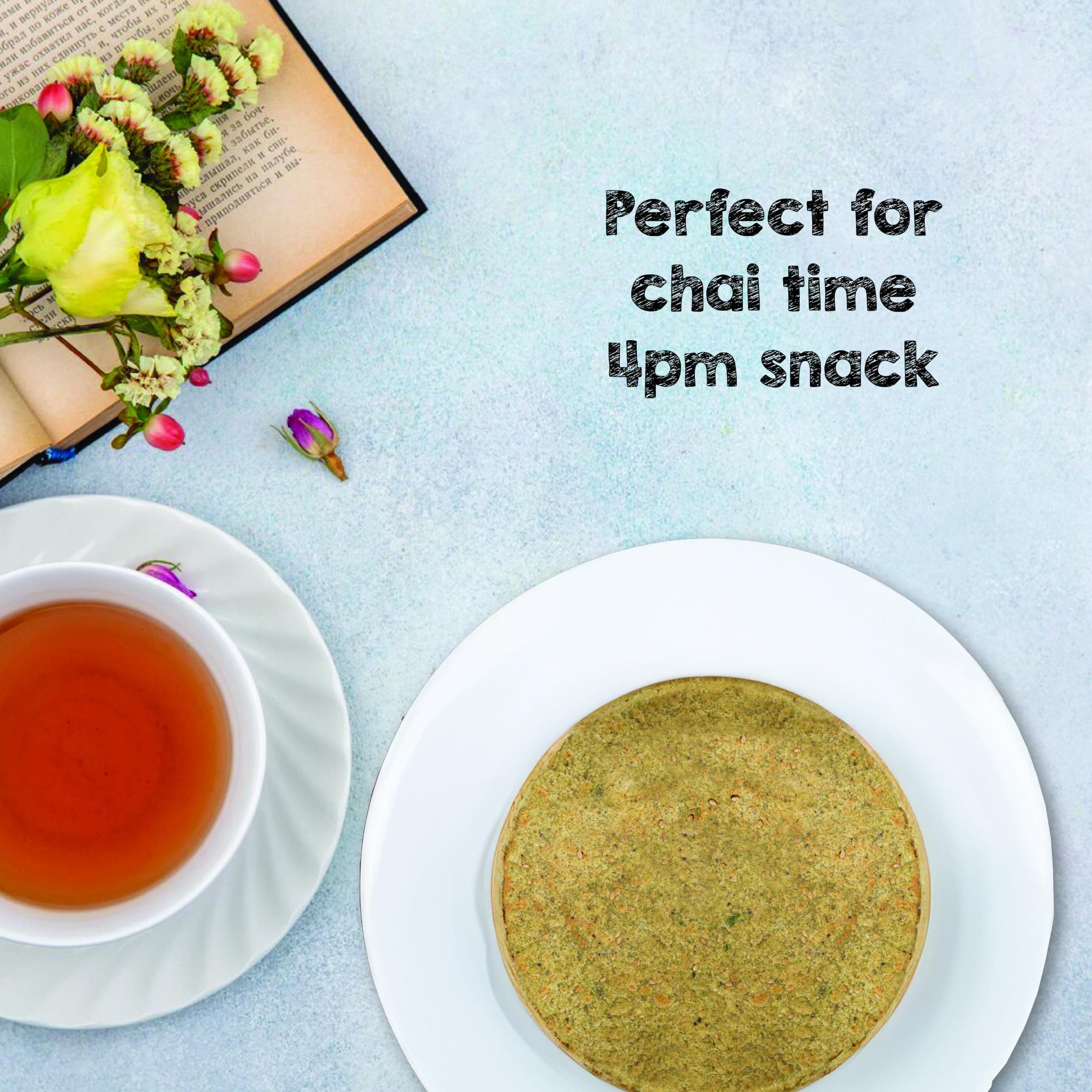 SelfCare By Suman Agarwal Green Gram Khakhra Pack of 1 250g | Roasted-Healthy-Snacks-Crackers-Namkeen-Grocery | Crispy & Chatpata - Tae time - Eat with Dip | Gluten Free - Jain & Travel Friendly — image 6